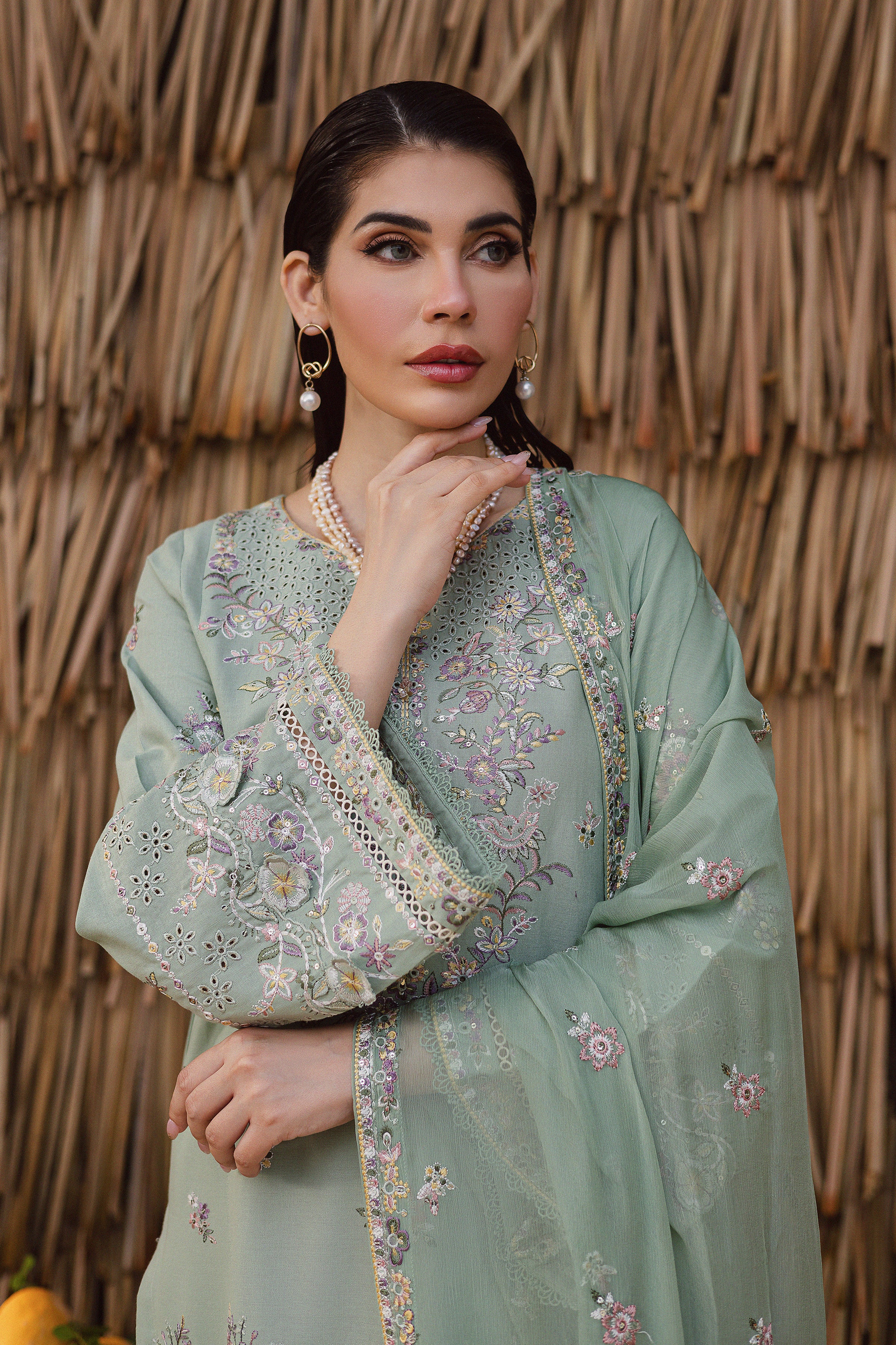 Brandon 3Pc - Embroidered Khaddar Dress - Image 2