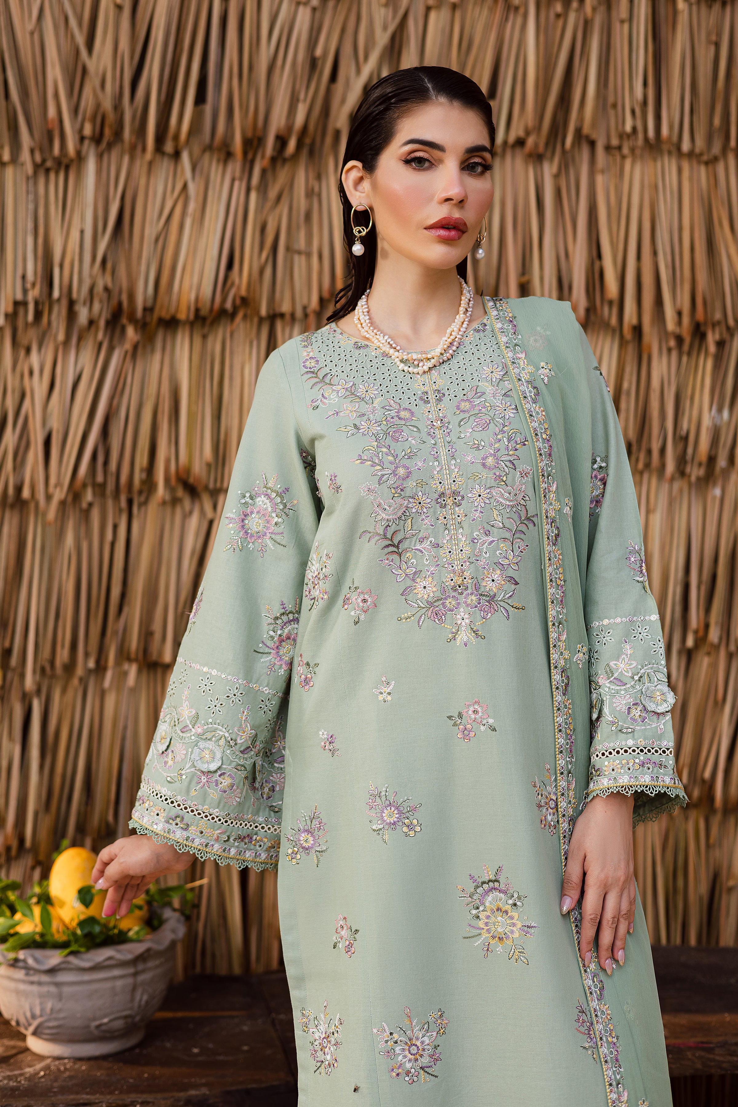 Brandon 3Pc - Embroidered Khaddar Dress - Image 3