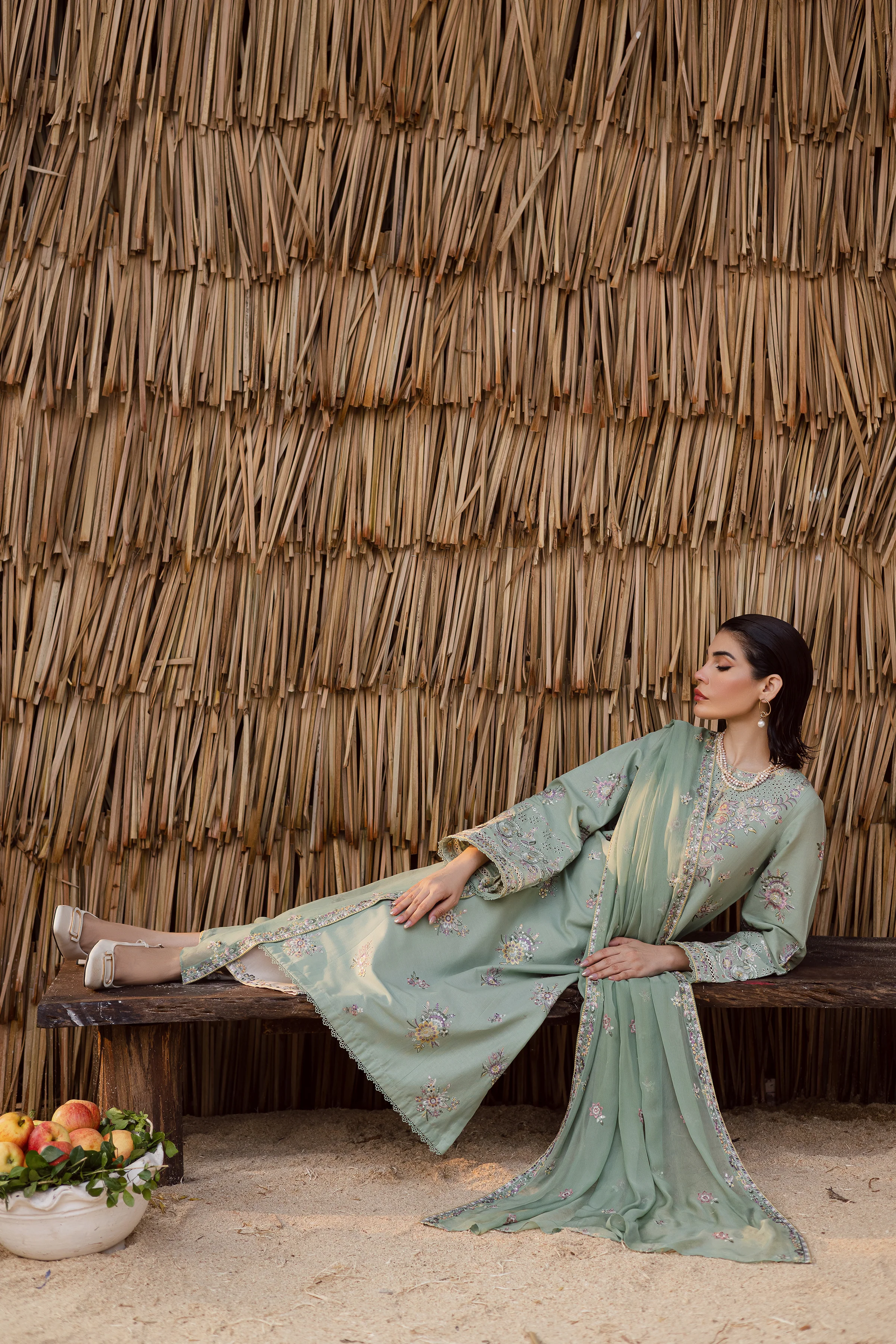 Brandon 3Pc - Embroidered Khaddar Dress - Image 4