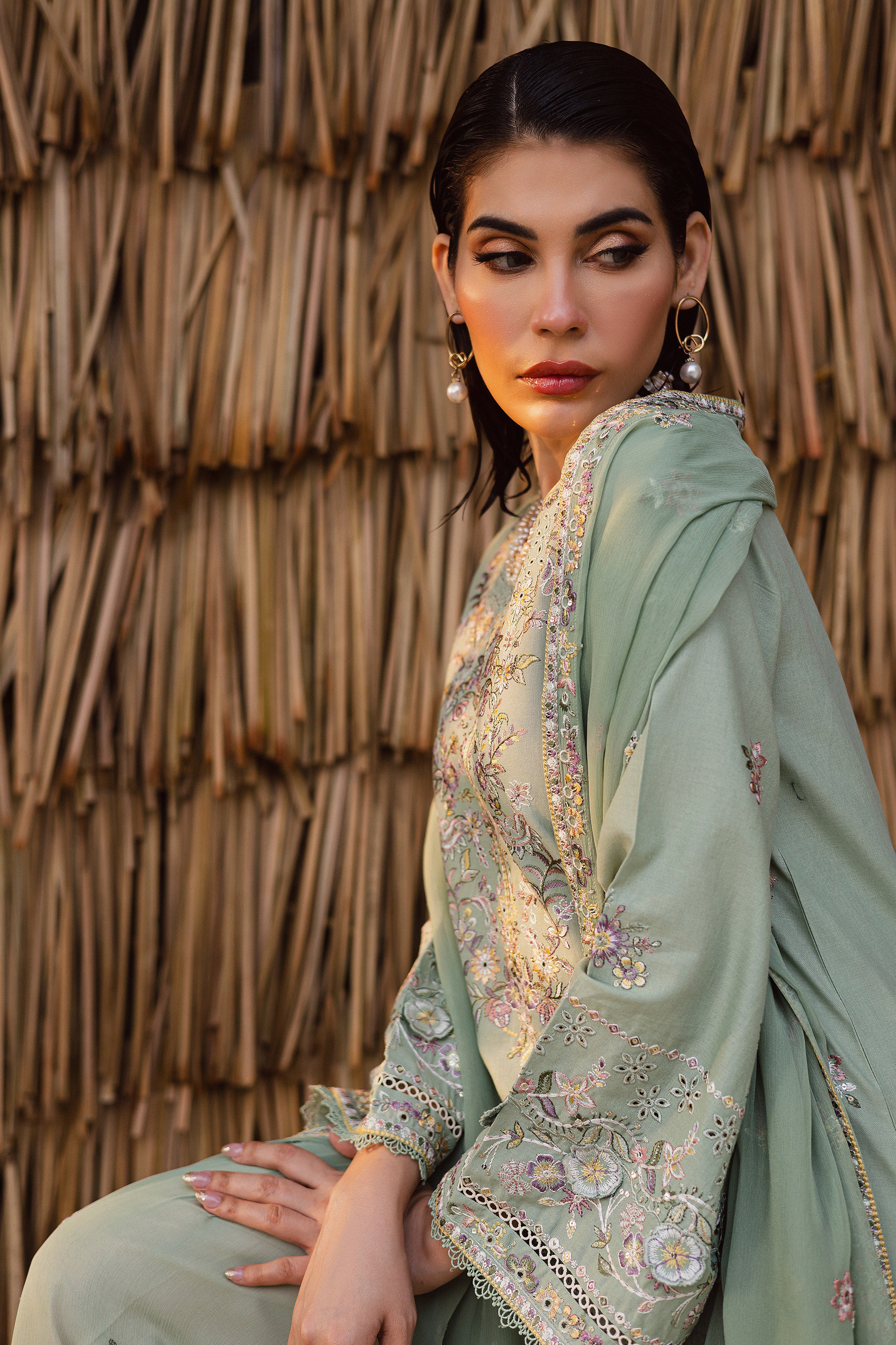 Brandon 3Pc - Embroidered Khaddar Dress - Image 6