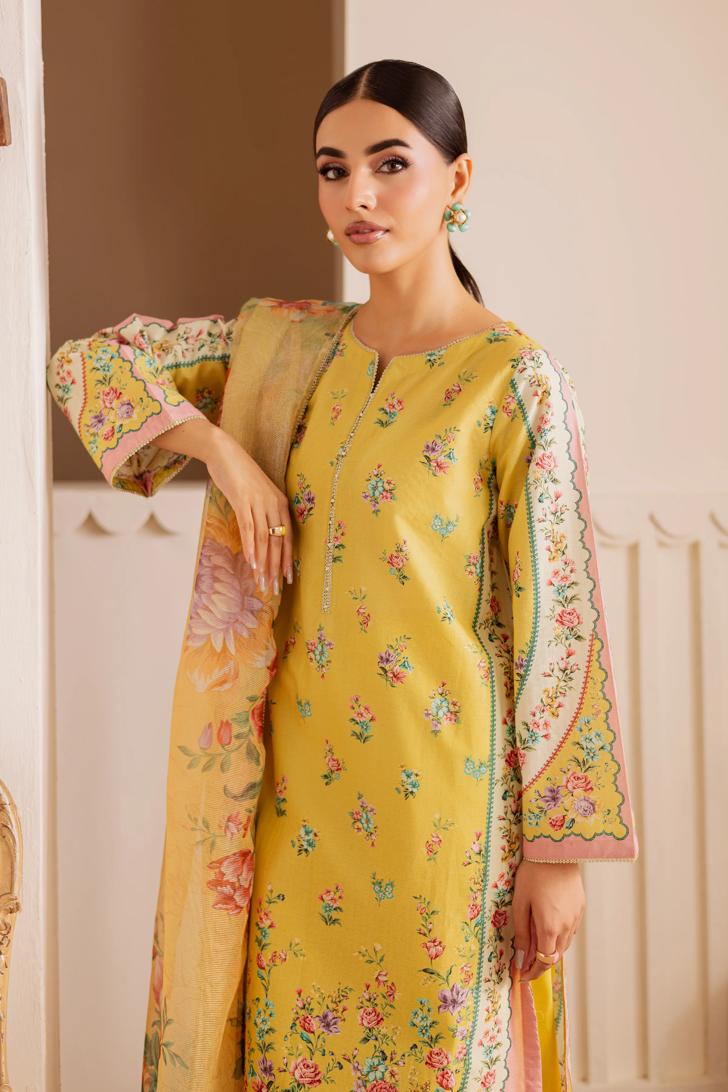 Bruno 3Pc - Printed Casual Pret - Image 2