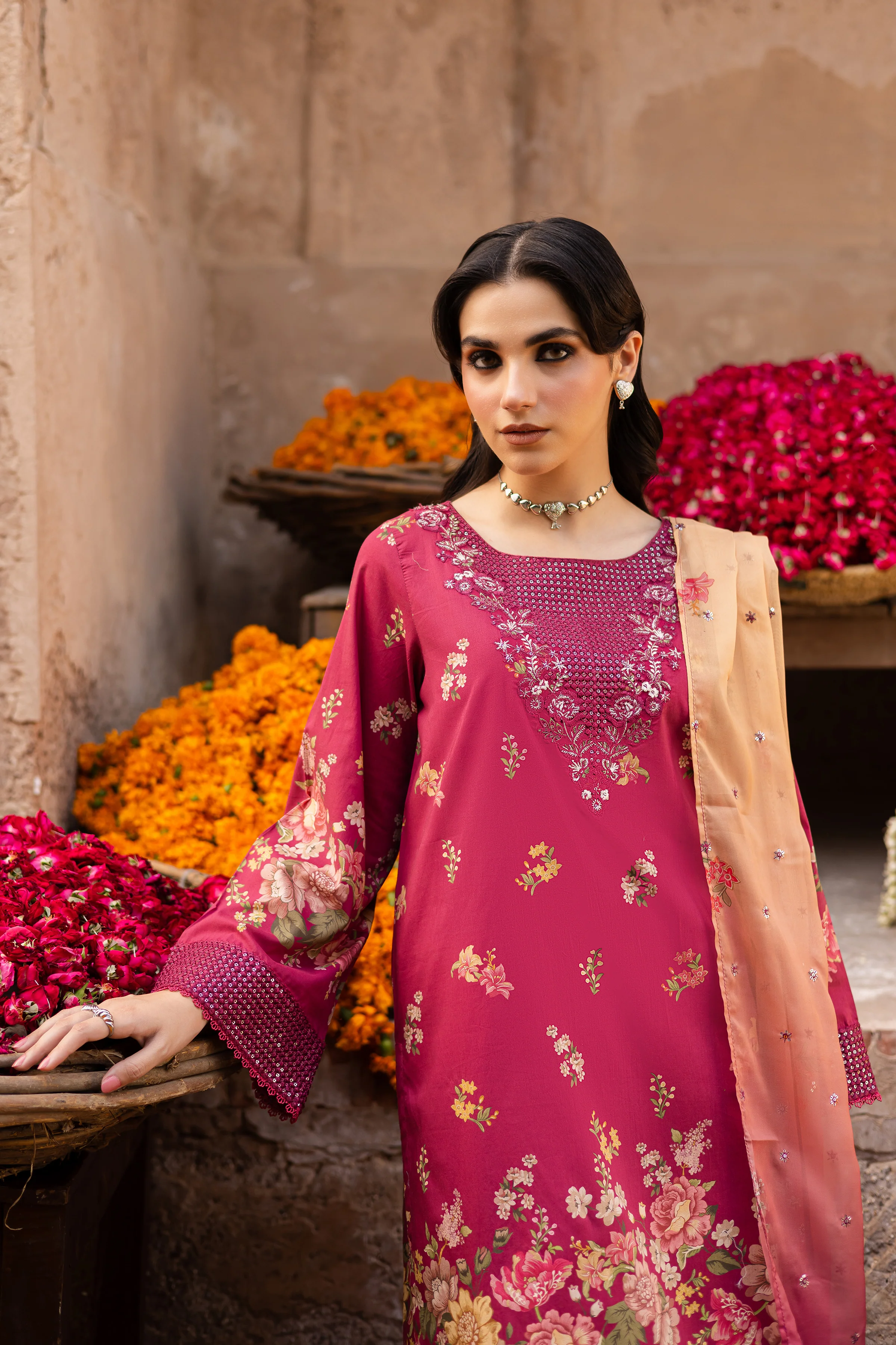 Bubble 3Pc- Printed Lawn Dress - Image 2