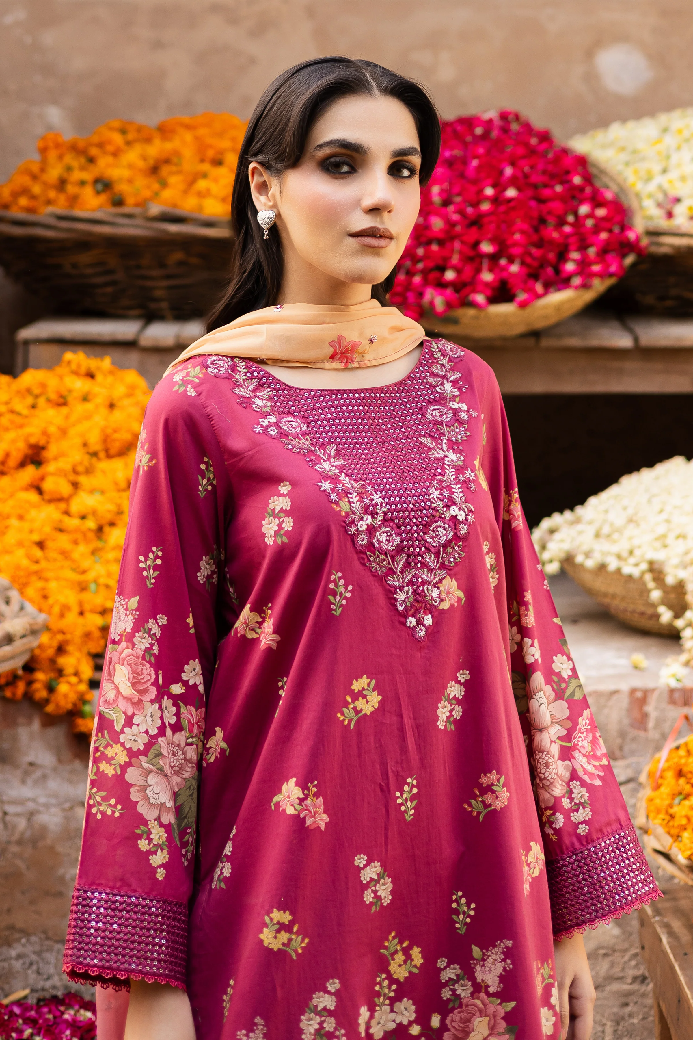 Bubble 3Pc- Printed Lawn Dress - Image 3