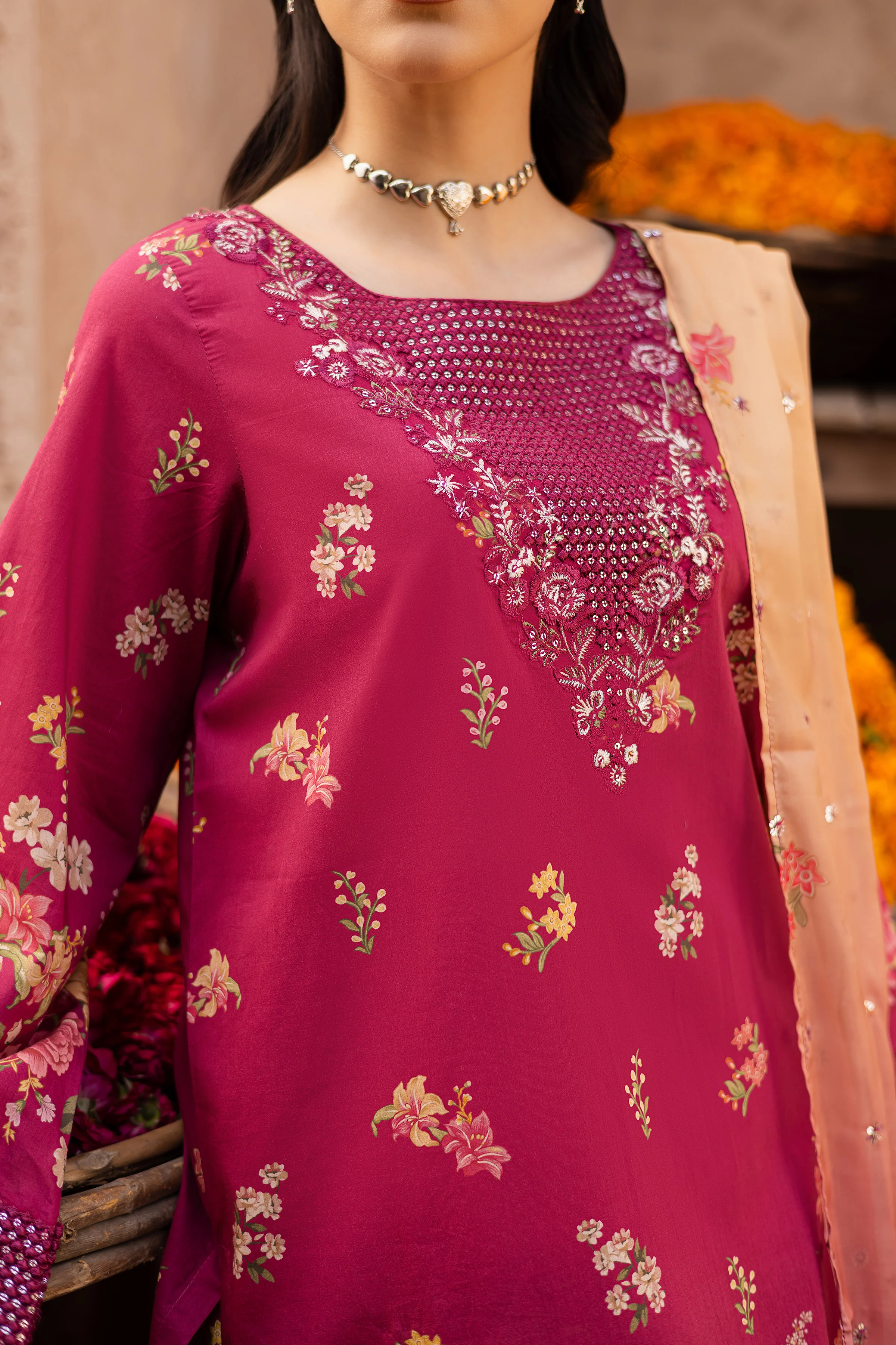 Bubble 3Pc- Printed Lawn Dress - Image 8