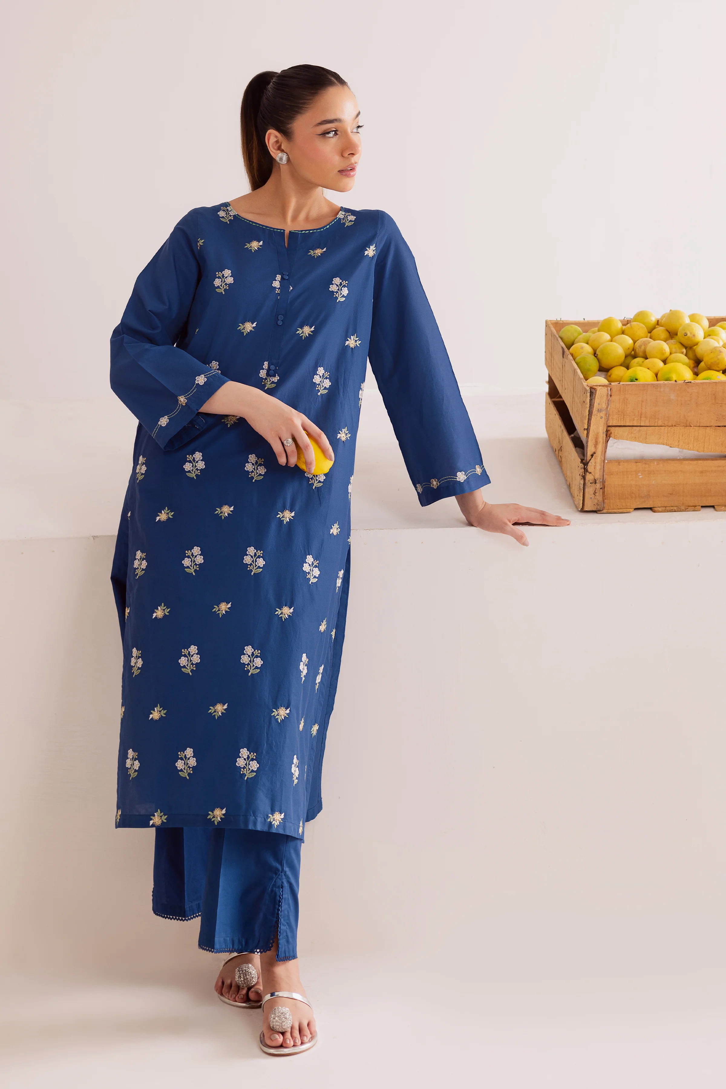 Buji Flies 2Pc - Embroidered Casual Pret - Image 5