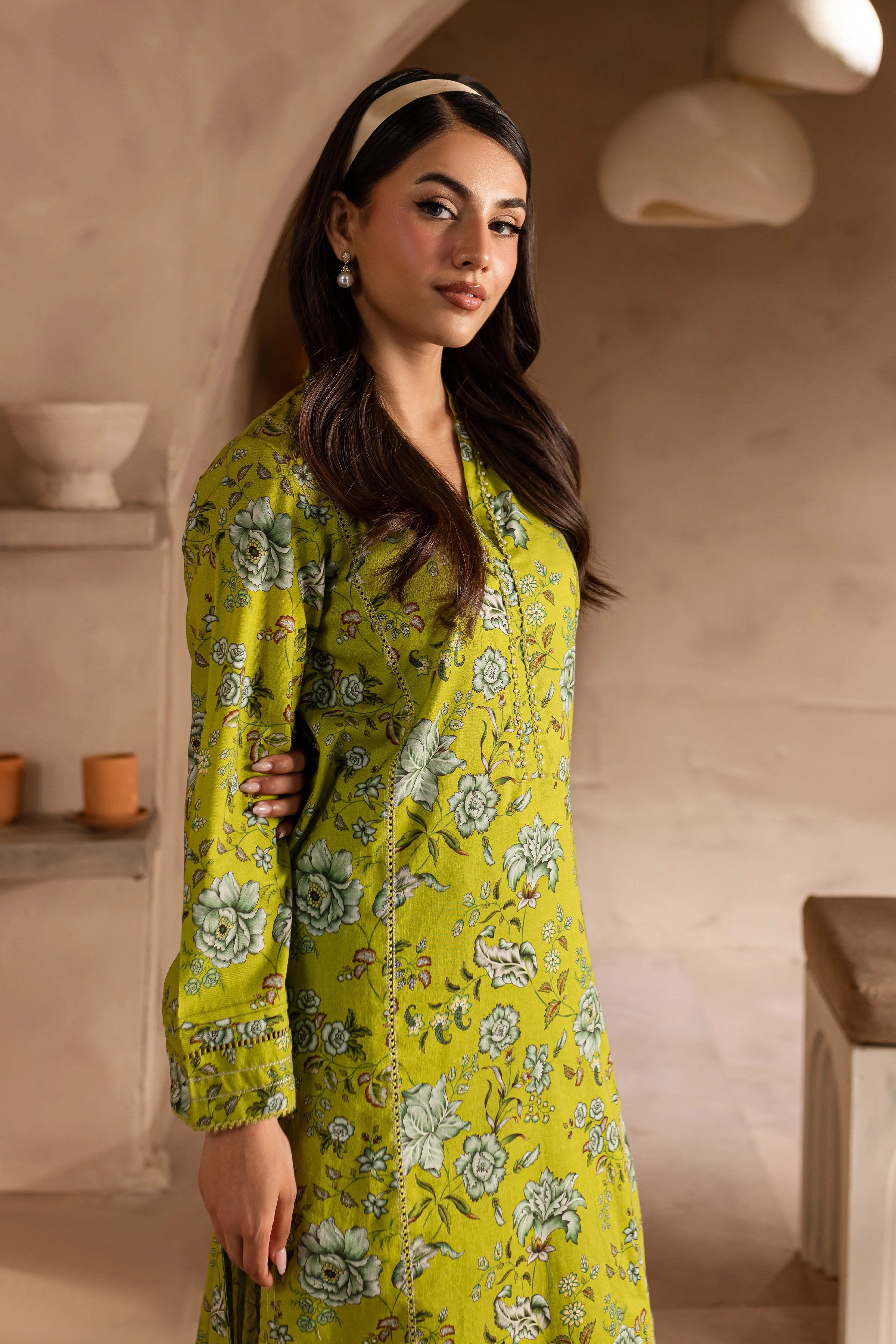 Caleb 2Pc - Printed Khaddar Dress - Image 5