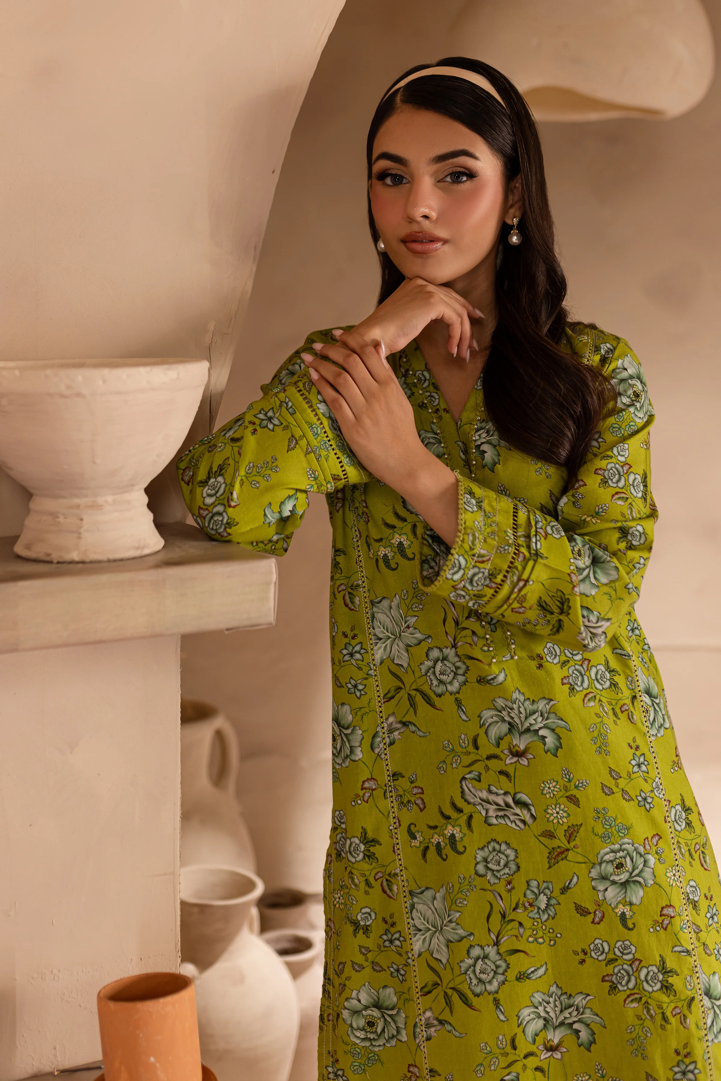 Caleb 2Pc - Printed Khaddar Dress - Image 6