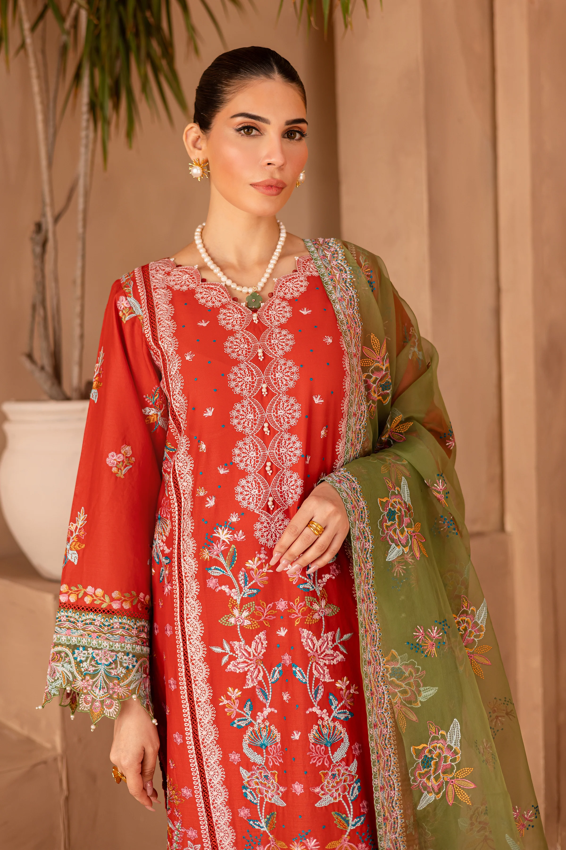 Caliste 3Pc - Embroidered Luxe Pret - Image 2