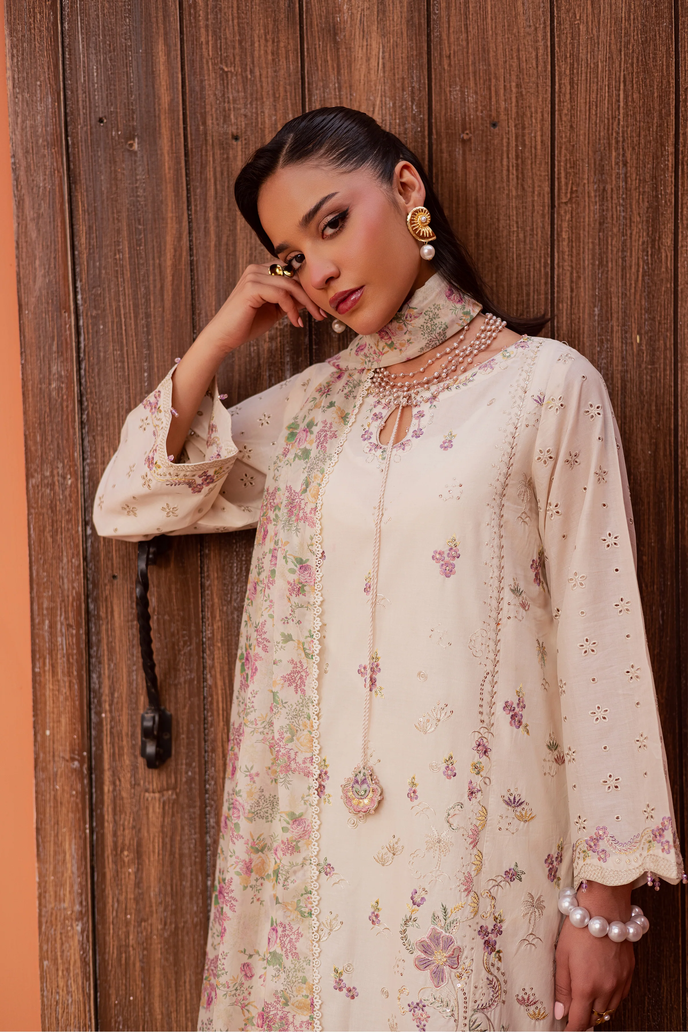 Canberra 3Pc - Festive Embroidered Lawn - Image 6