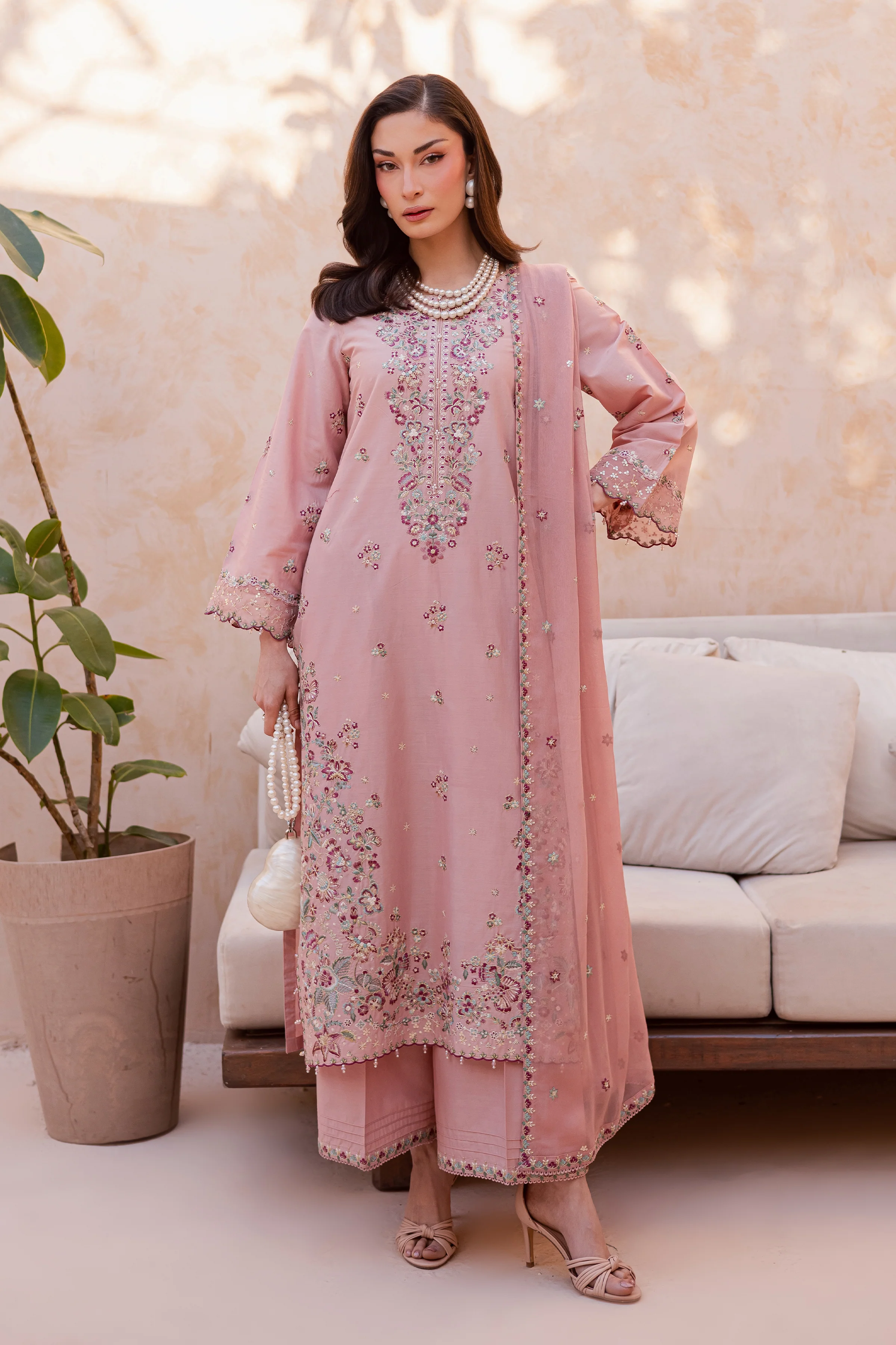 Candis 3Pc - Festive Embroidered Lawn - Image 7