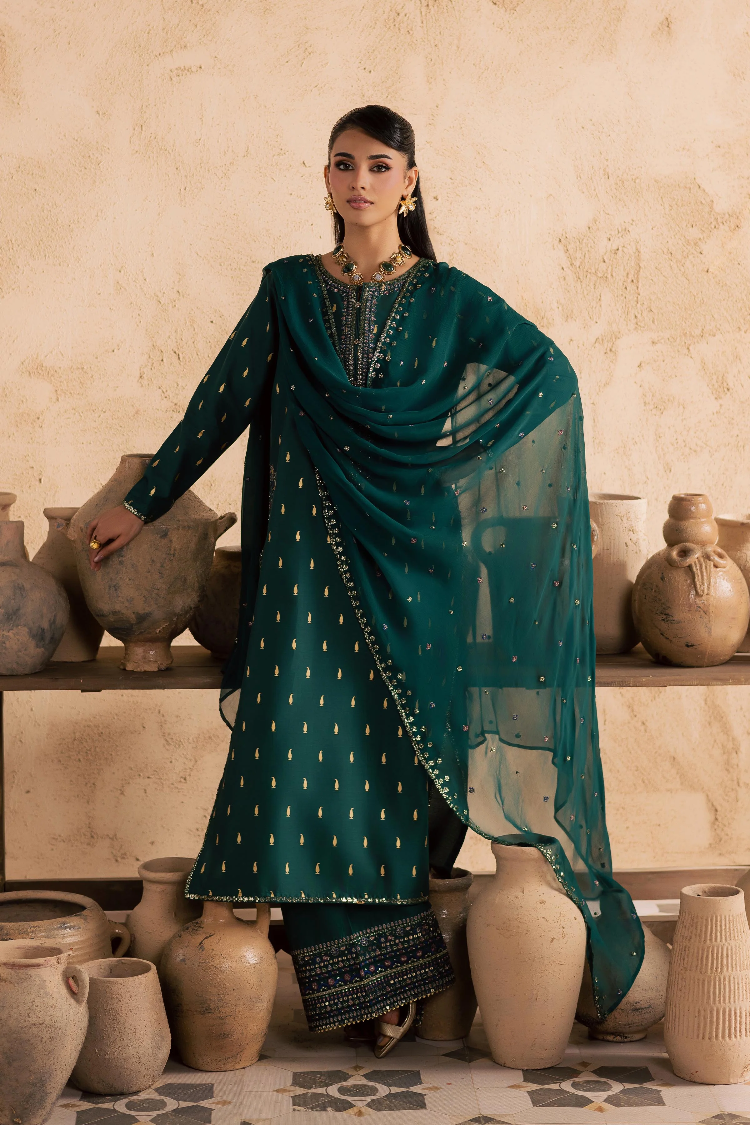 Caspien 3Pc - Embroidered Festive Pret - Image 6