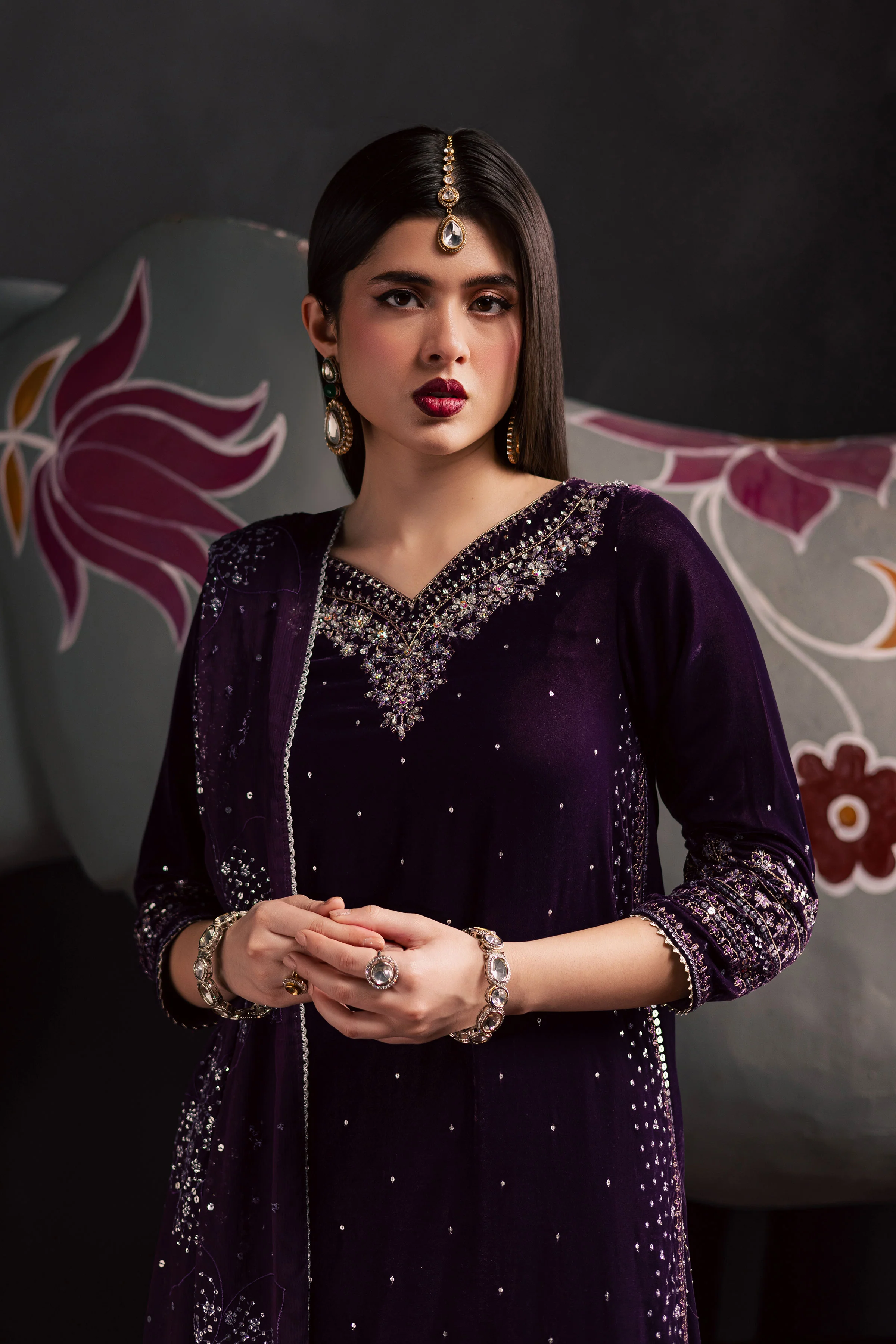 Chamak 3Pc - Velvet Luxe Pret - Image 4