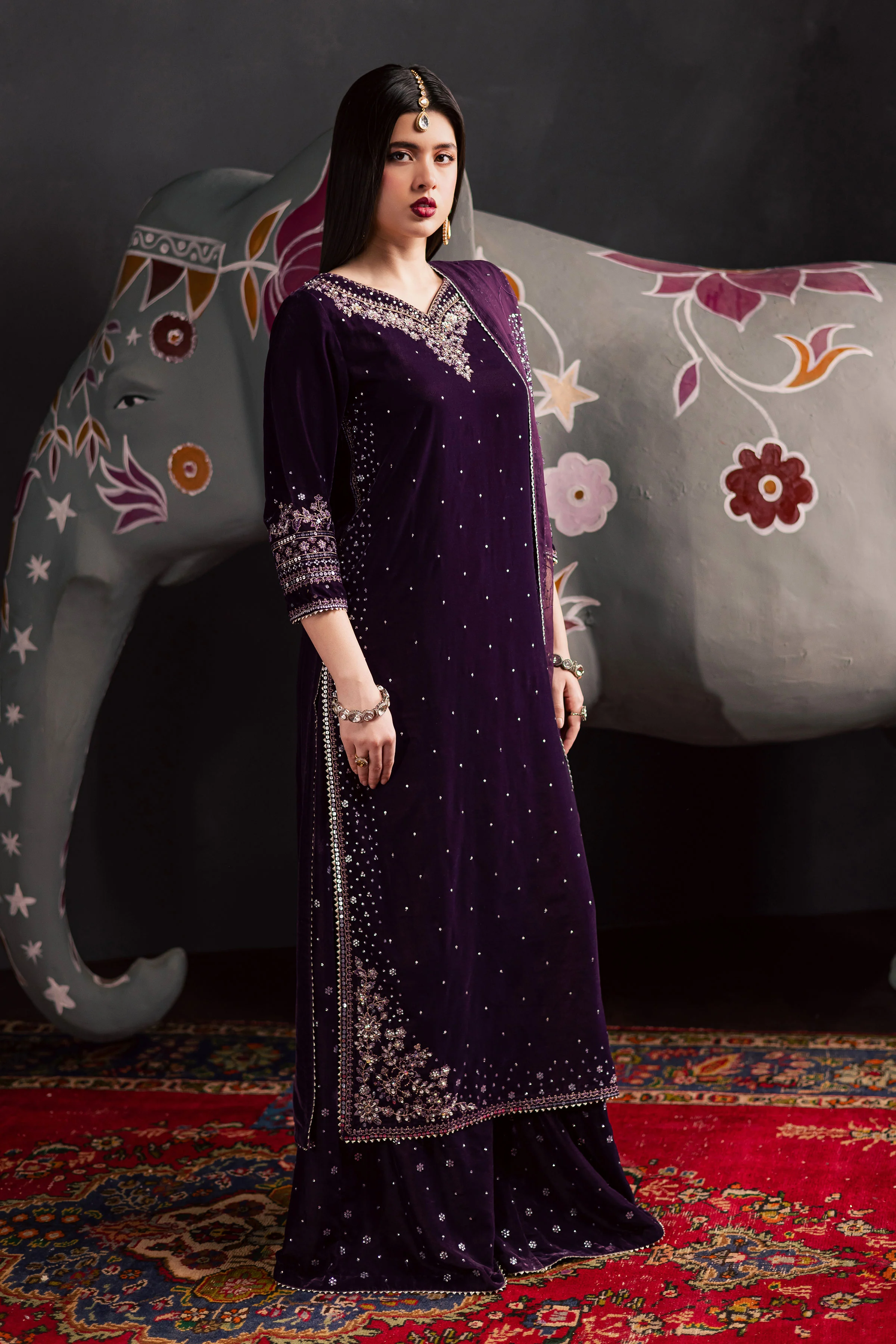 Chamak 3Pc - Velvet Luxe Pret - Image 5