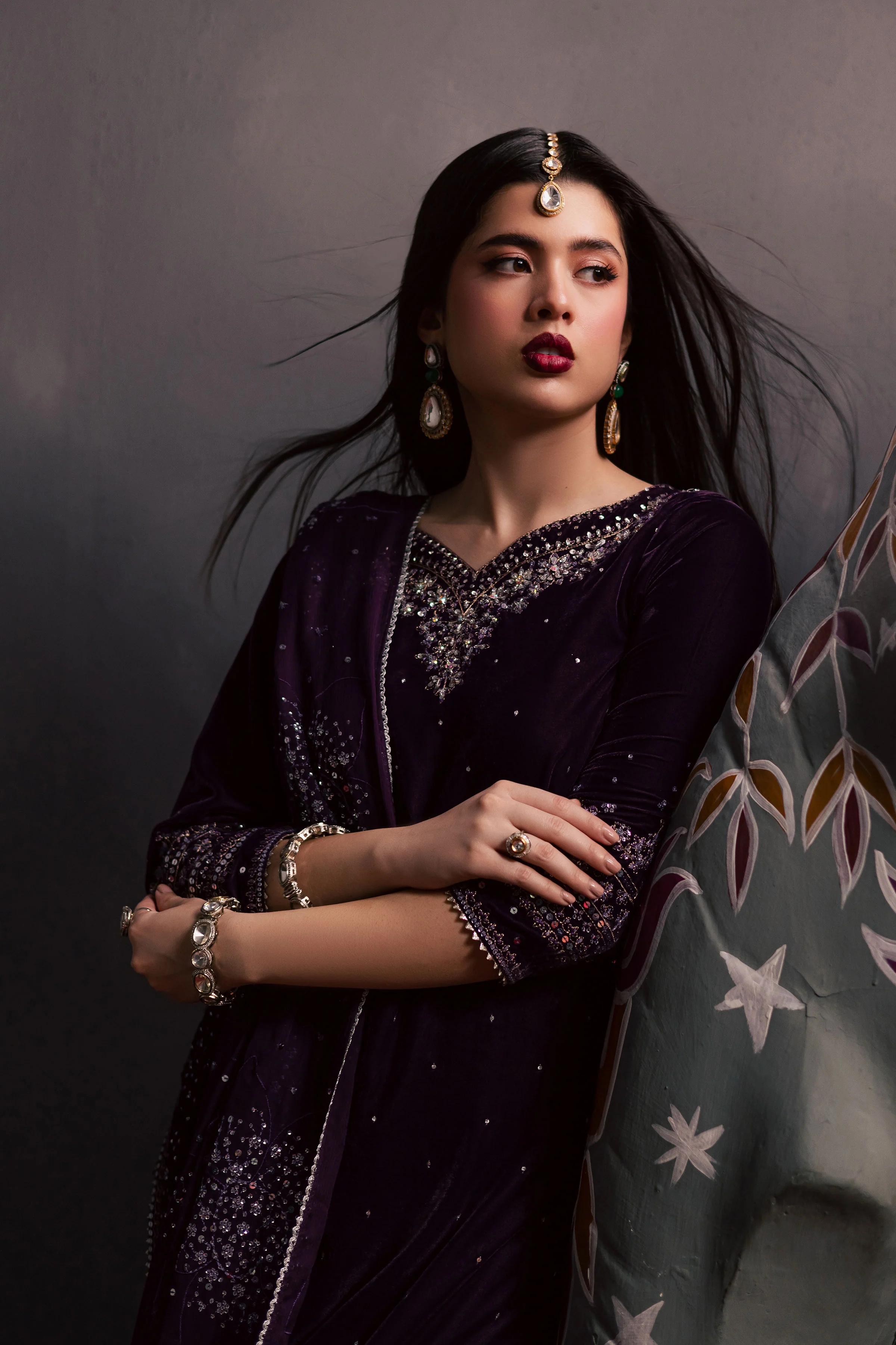 Chamak 3Pc - Velvet Luxe Pret - Image 6
