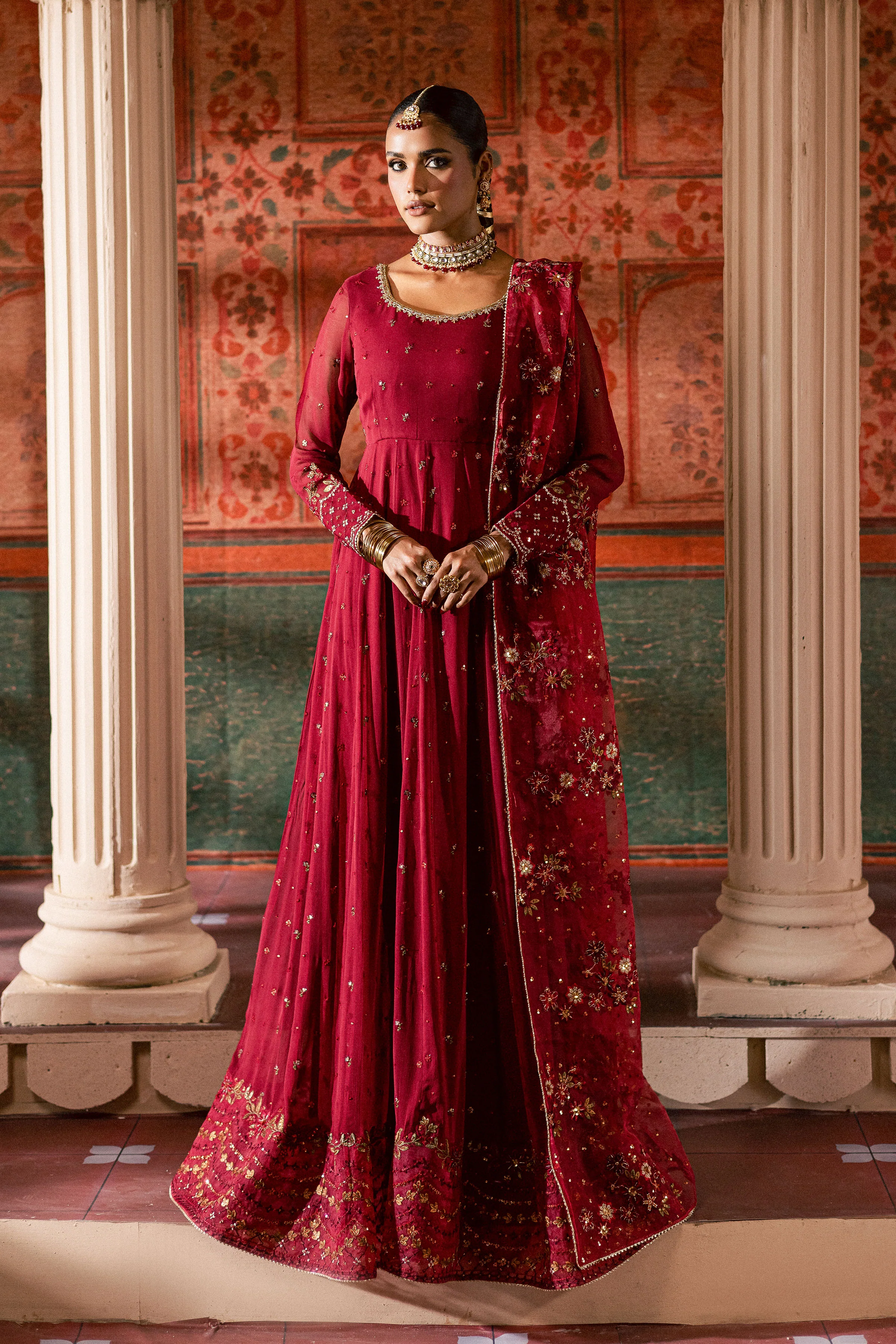 Chaotic Garet 3Pc - Chiffon Wedding Frock