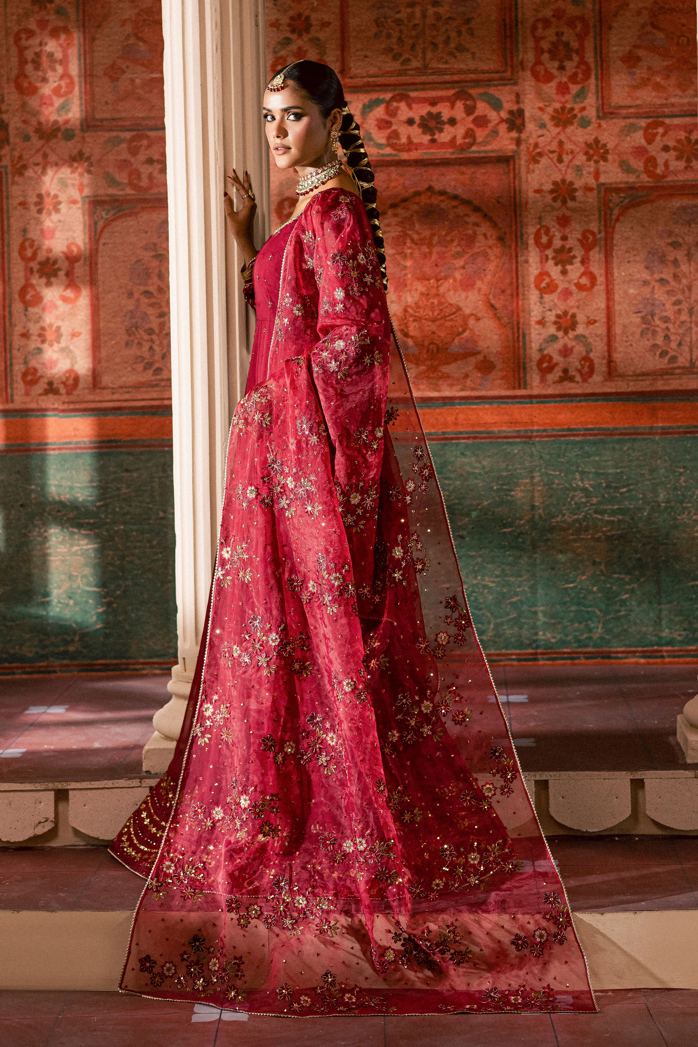 Chaotic Garet 3Pc - Chiffon Wedding Frock - Image 6