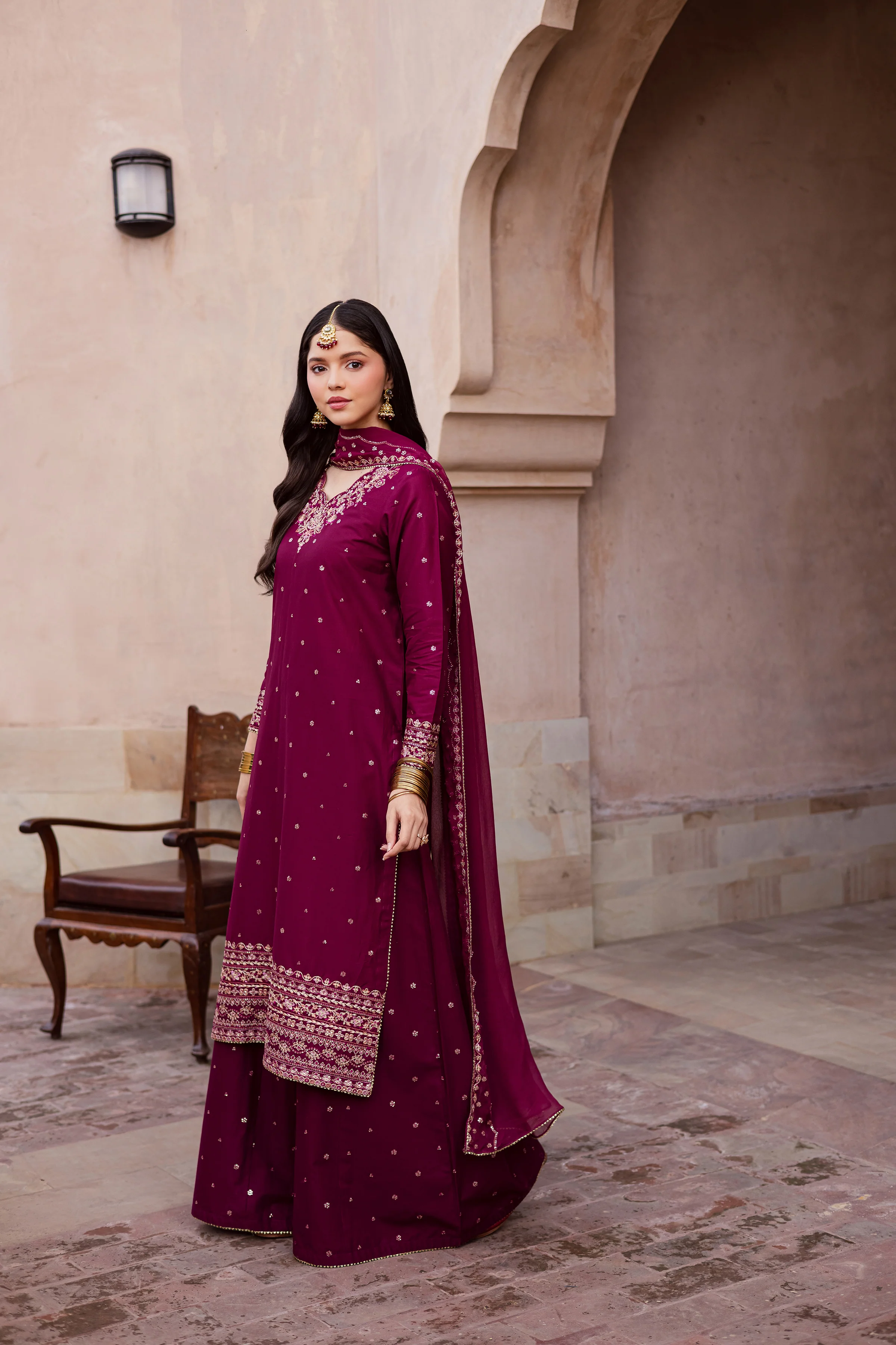 CherryBerry 3Pc - Festive Embroidered Lawn - Image 3