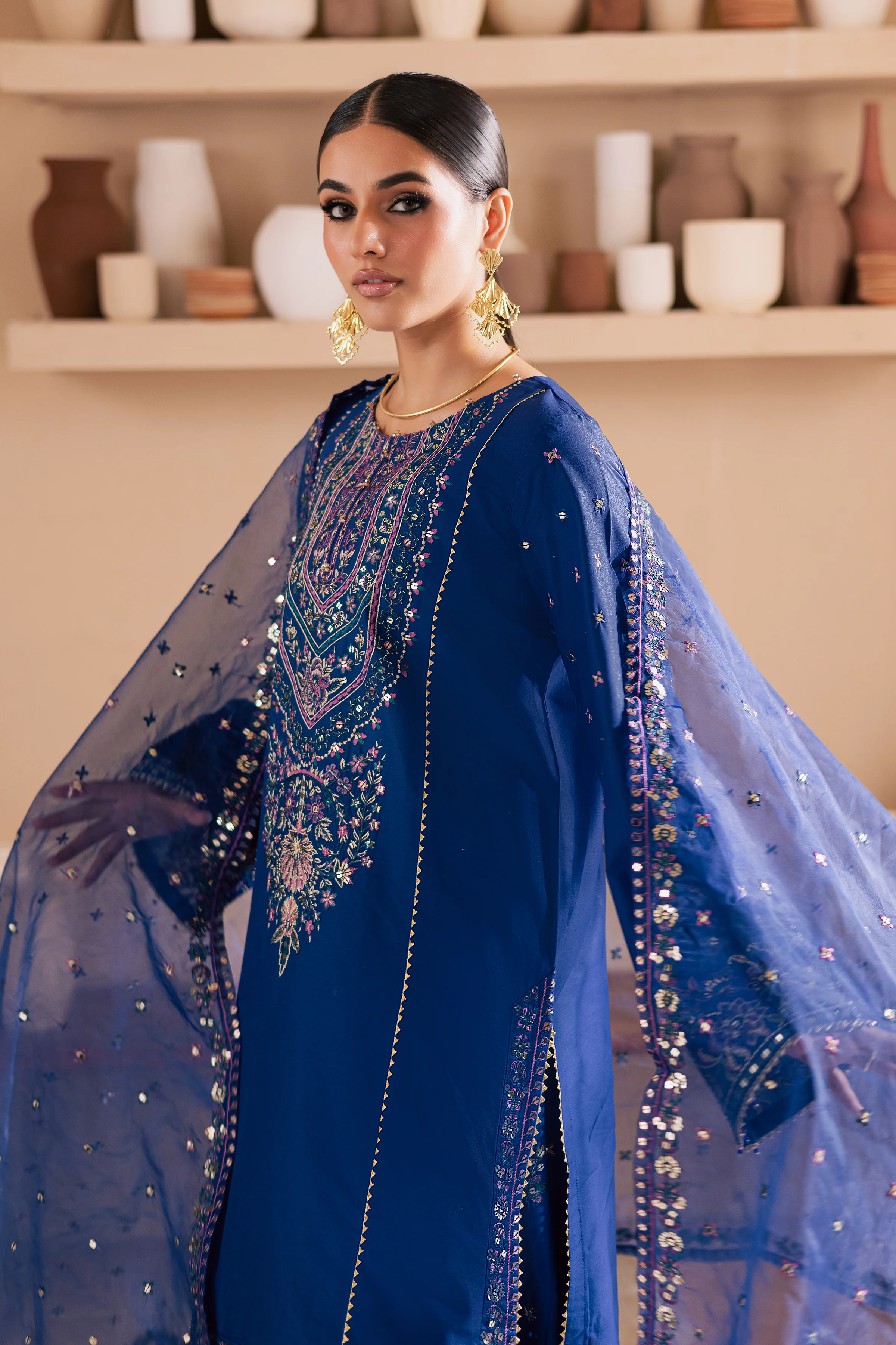 Claudette 3Pc - Embroidered Lawn Dress - Image 6