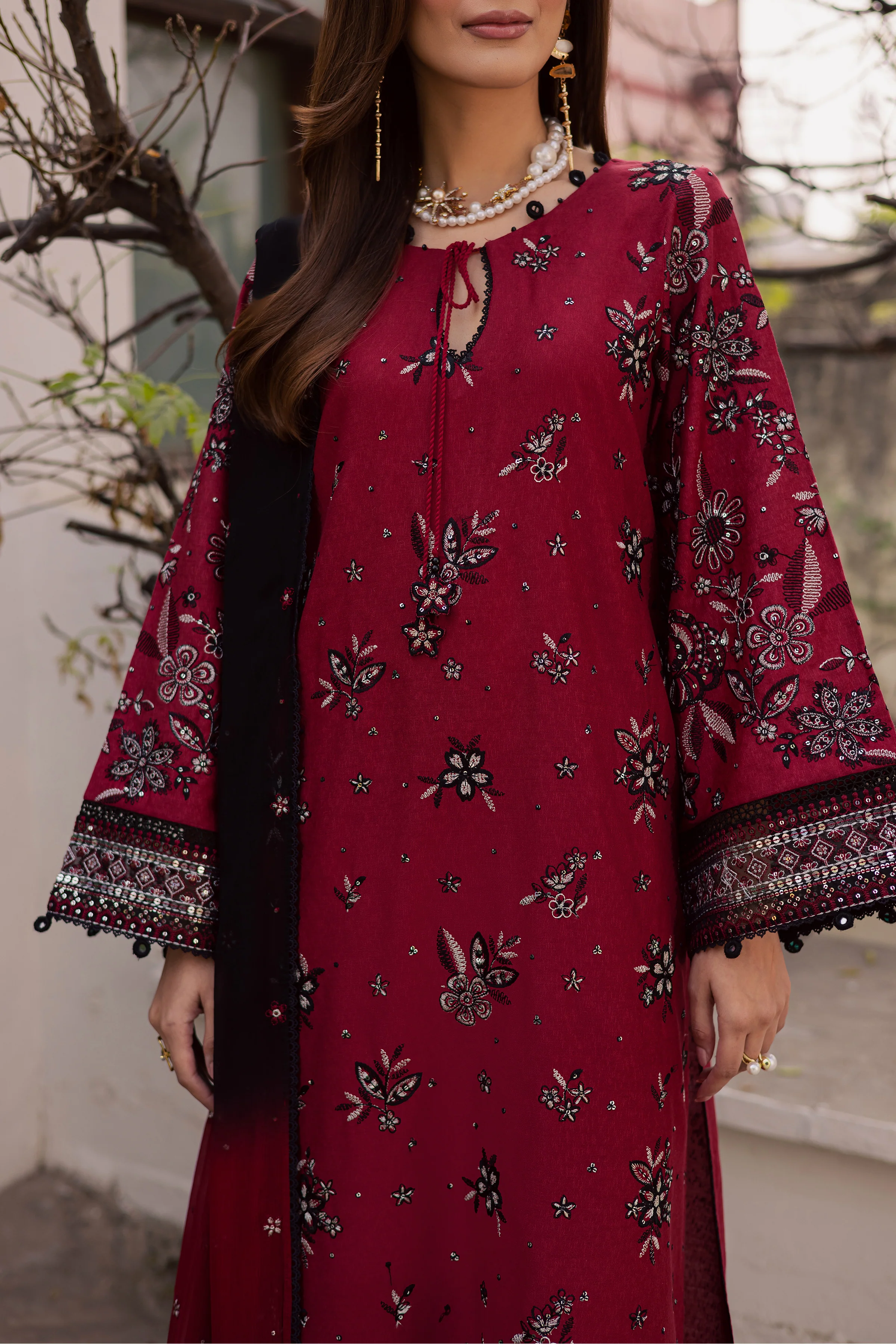 Cola 3Pc - Embroidered Festive Pret - Image 6