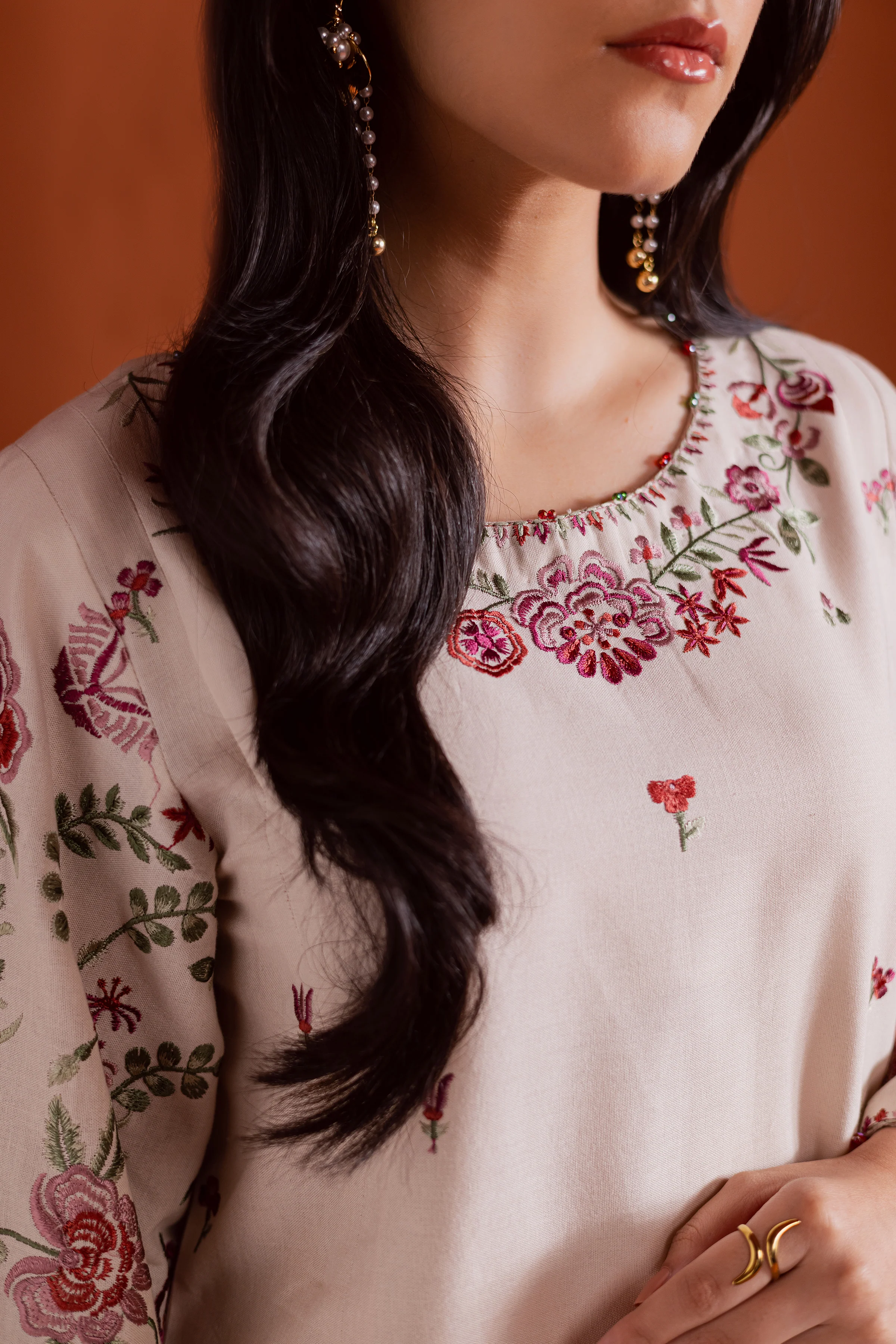 Colours 2Pc - Embroidered Khaddar Dress - Image 7