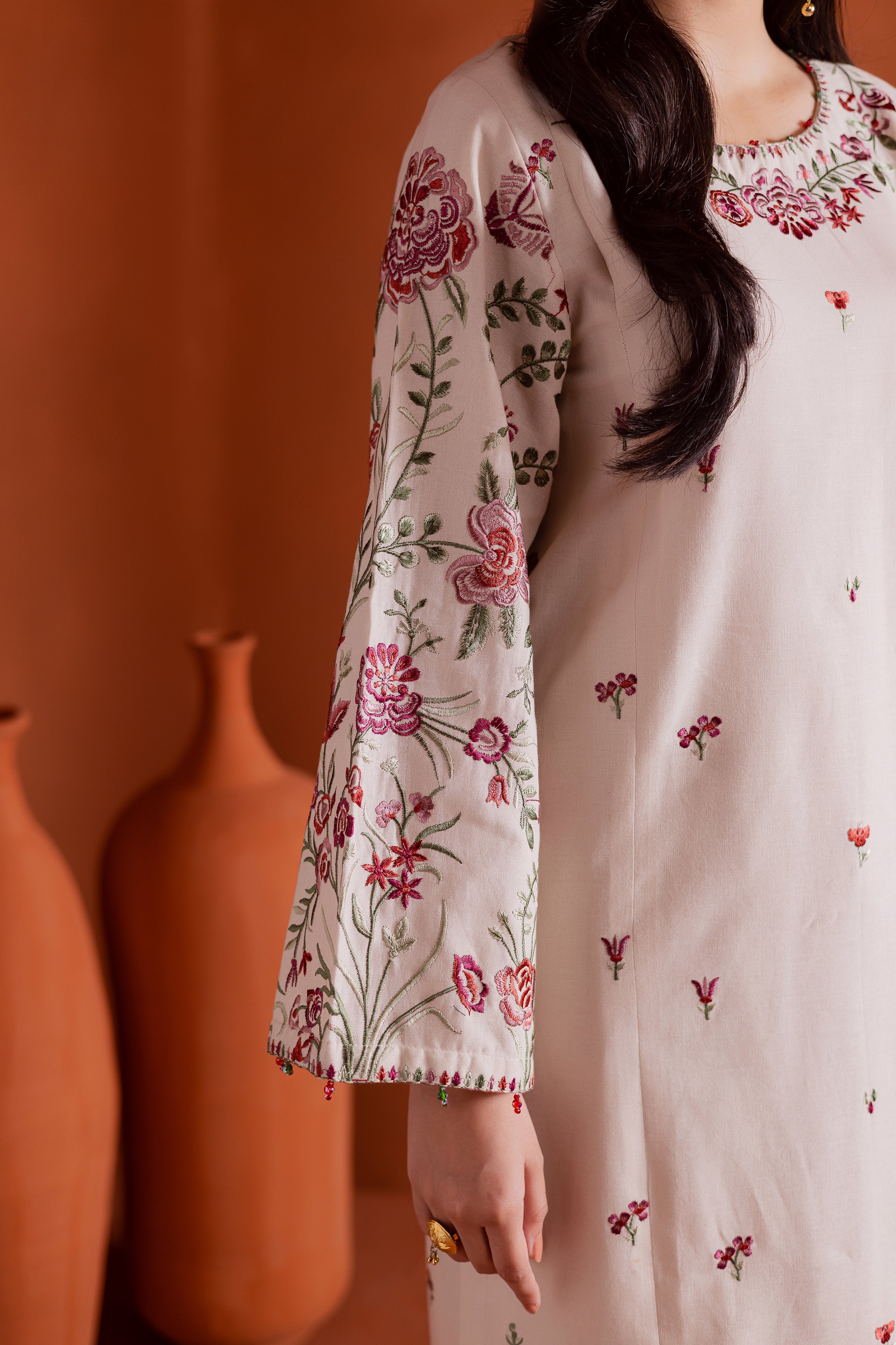 Colours 2Pc - Embroidered Khaddar Dress - Image 8