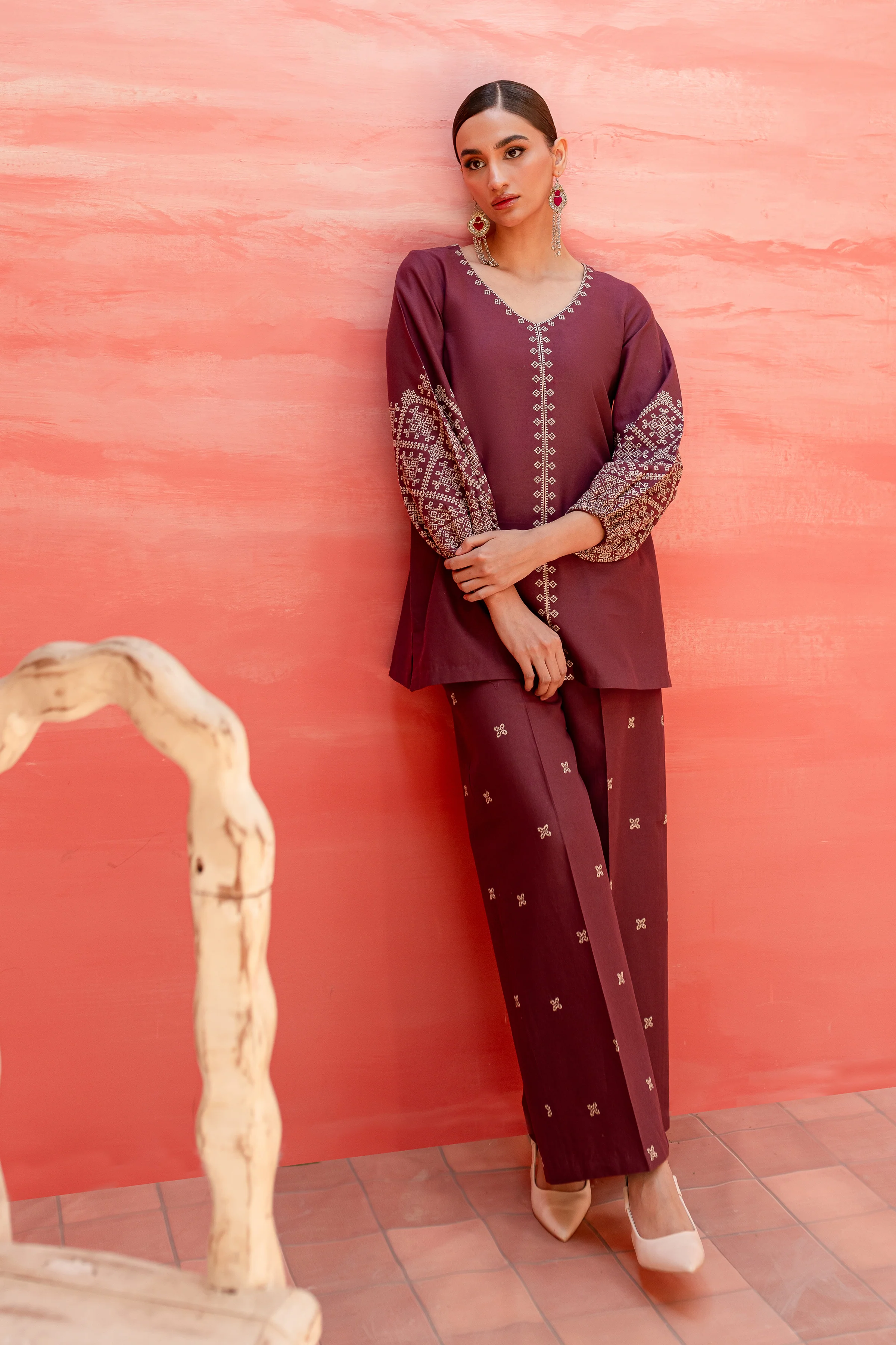 Cora Line 2Pc - Embroidered Khaddar Dress - Image 4