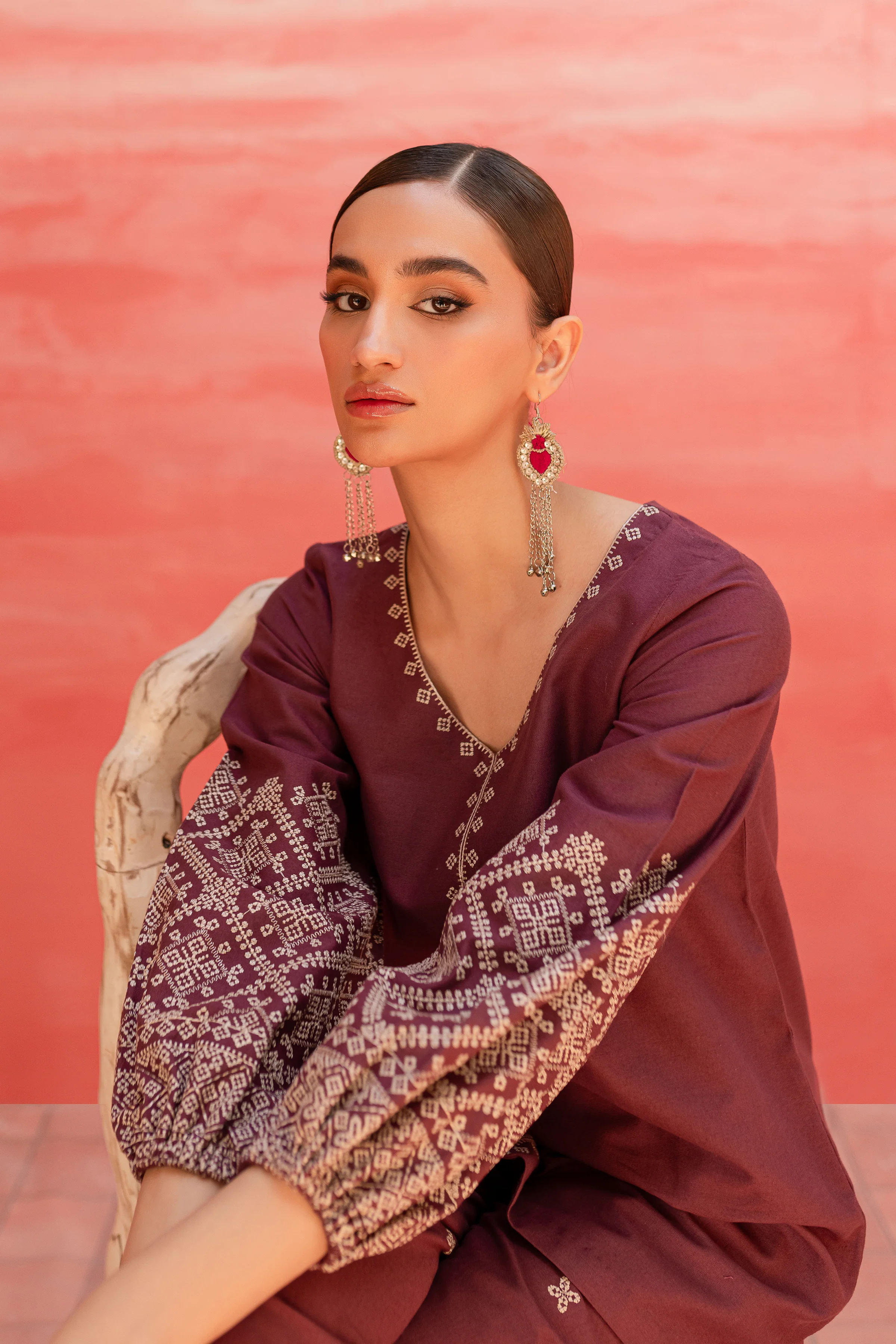 Cora Line 2Pc - Embroidered Khaddar Dress - Image 7