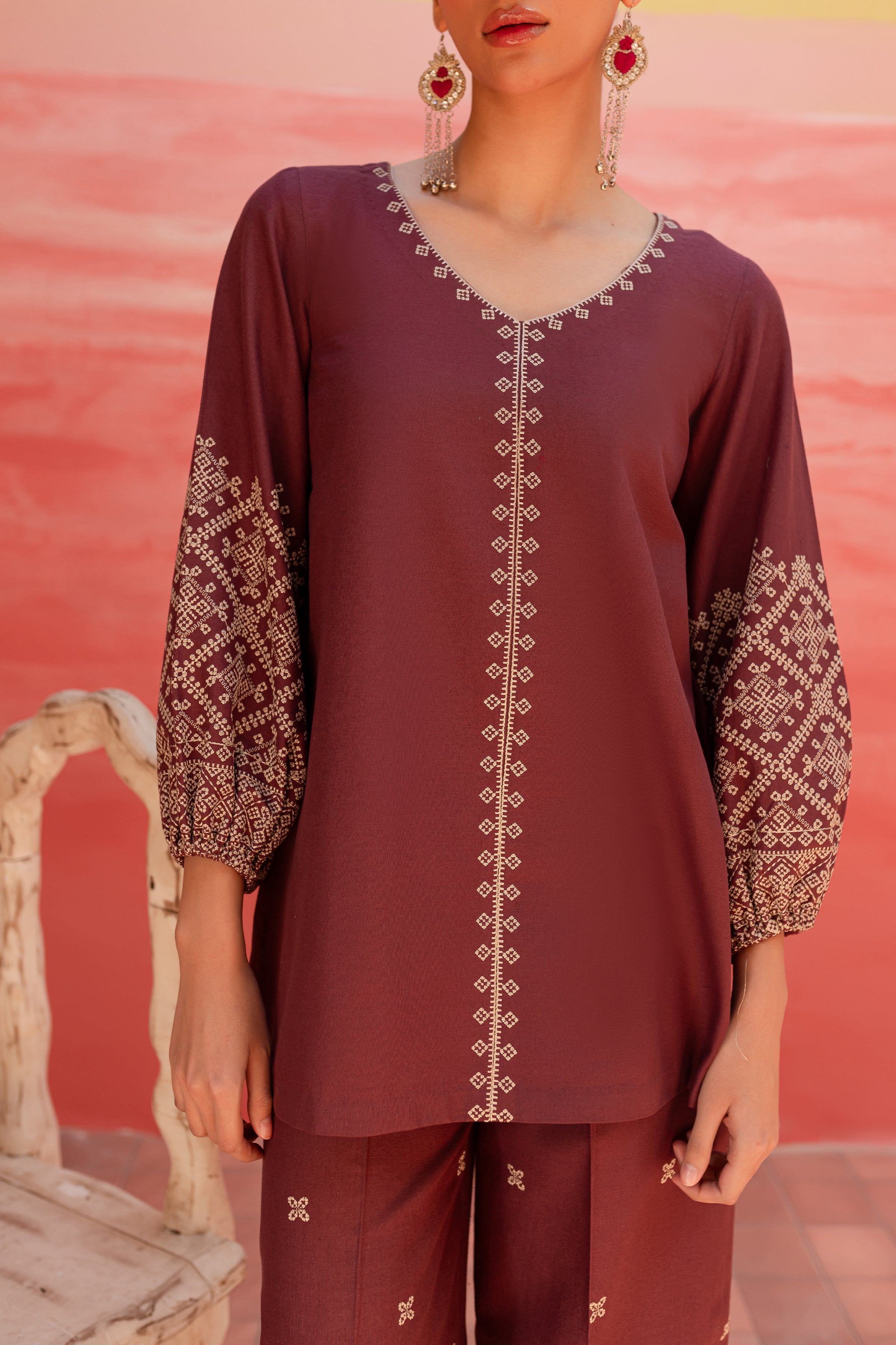 Cora Line 2Pc - Embroidered Khaddar Dress - Image 8