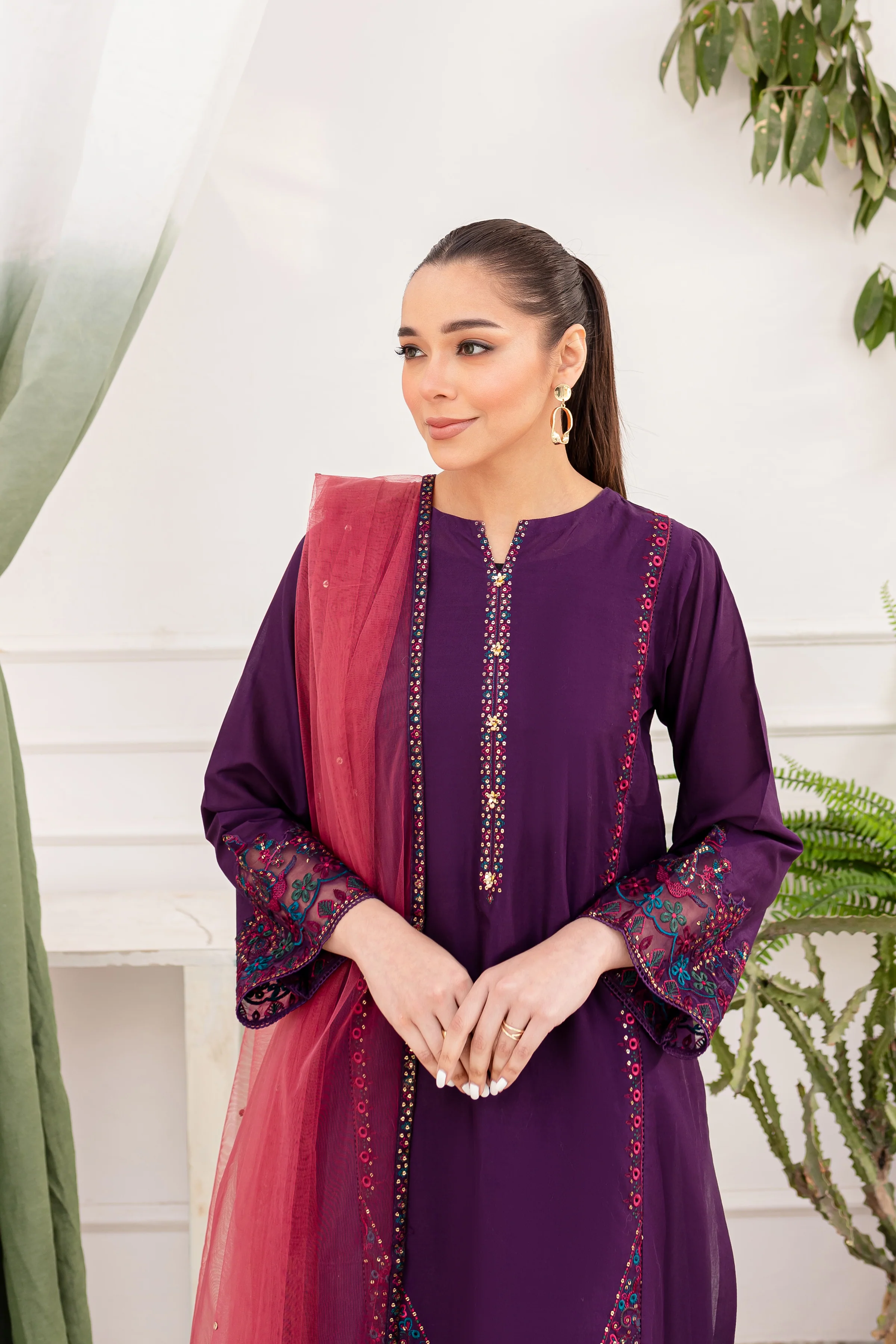 Corset 3Pc - Embroidered Lawn Dress - Image 13