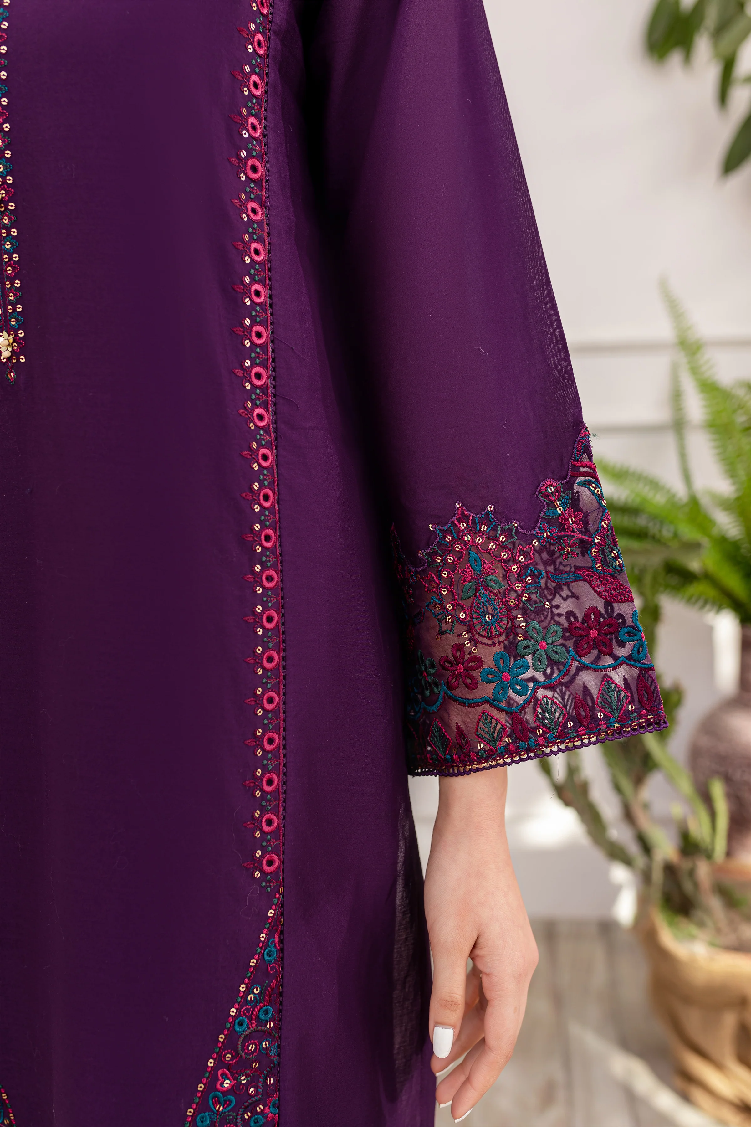Corset 3Pc - Embroidered Lawn Dress - Image 18