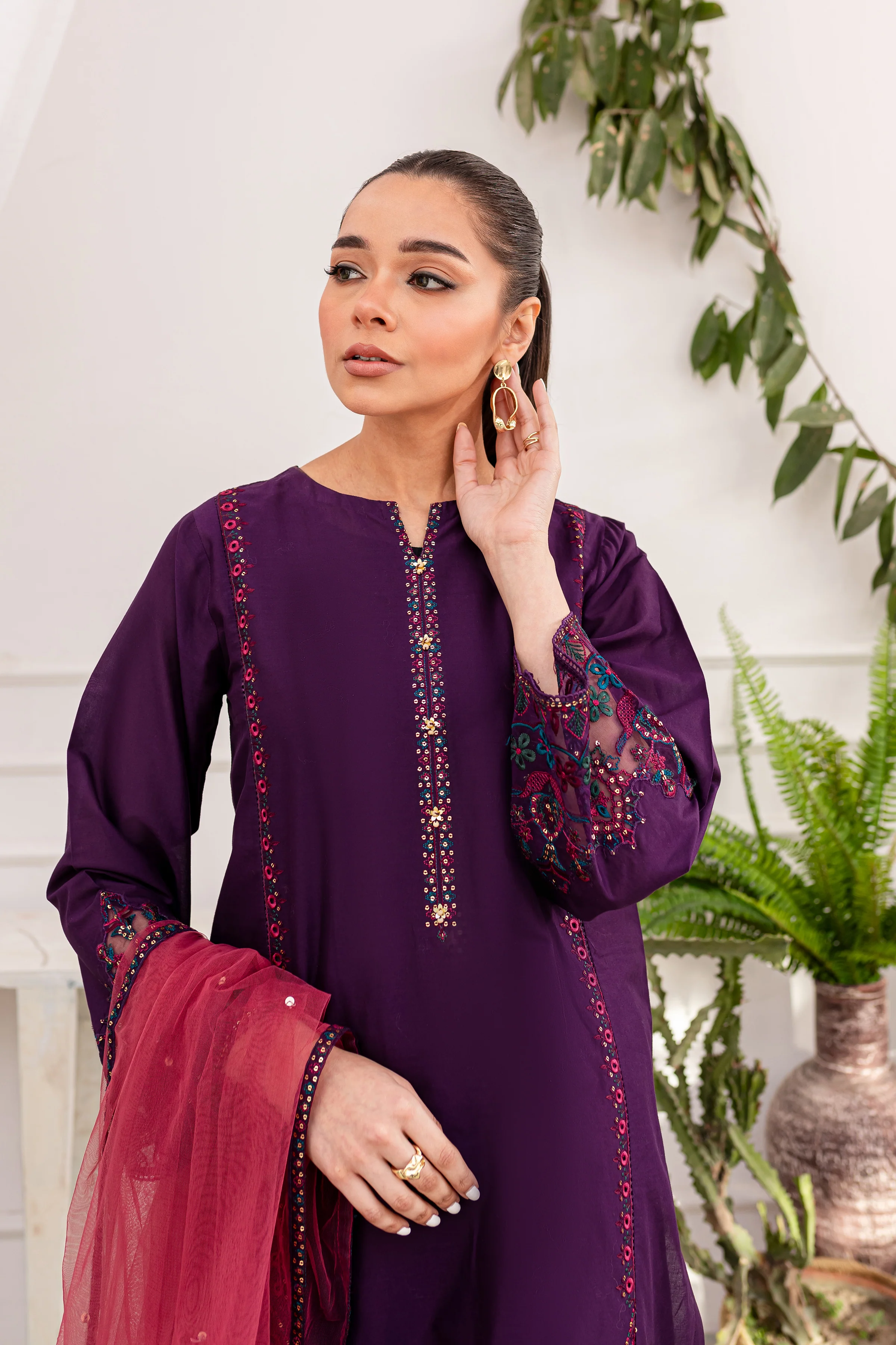Corset 3Pc - Embroidered Lawn Dress - Image 7