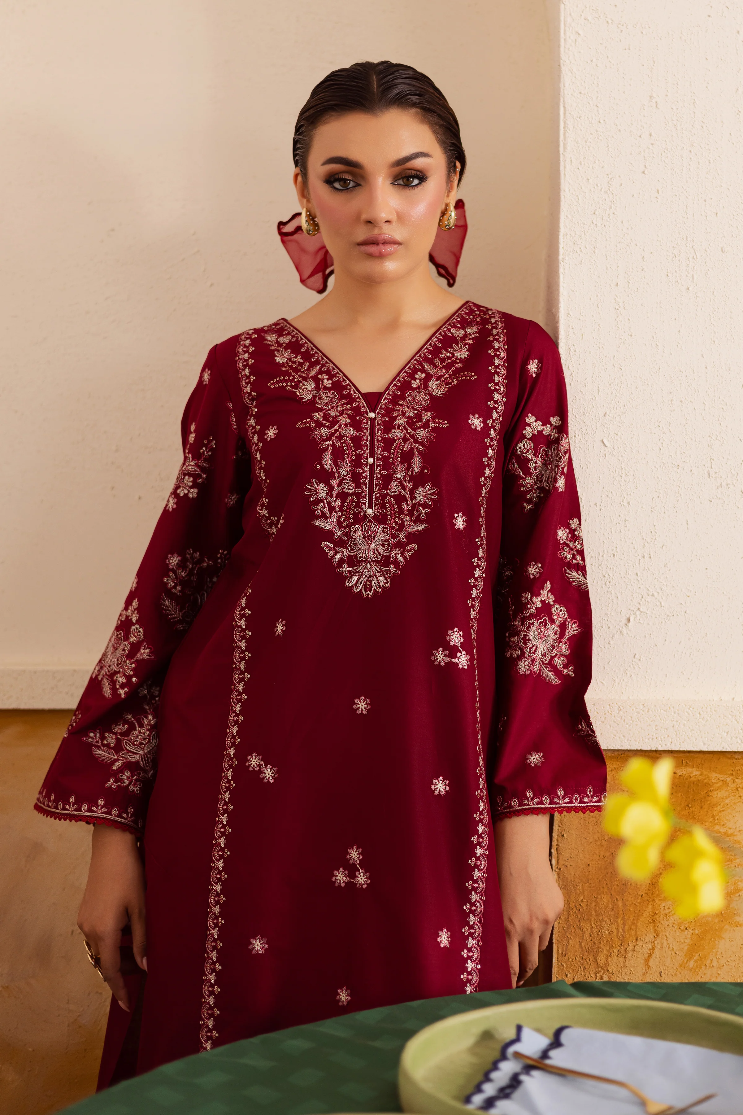 Crimson Haze 2Pc - Embroidered Lawn Pret - Image 2