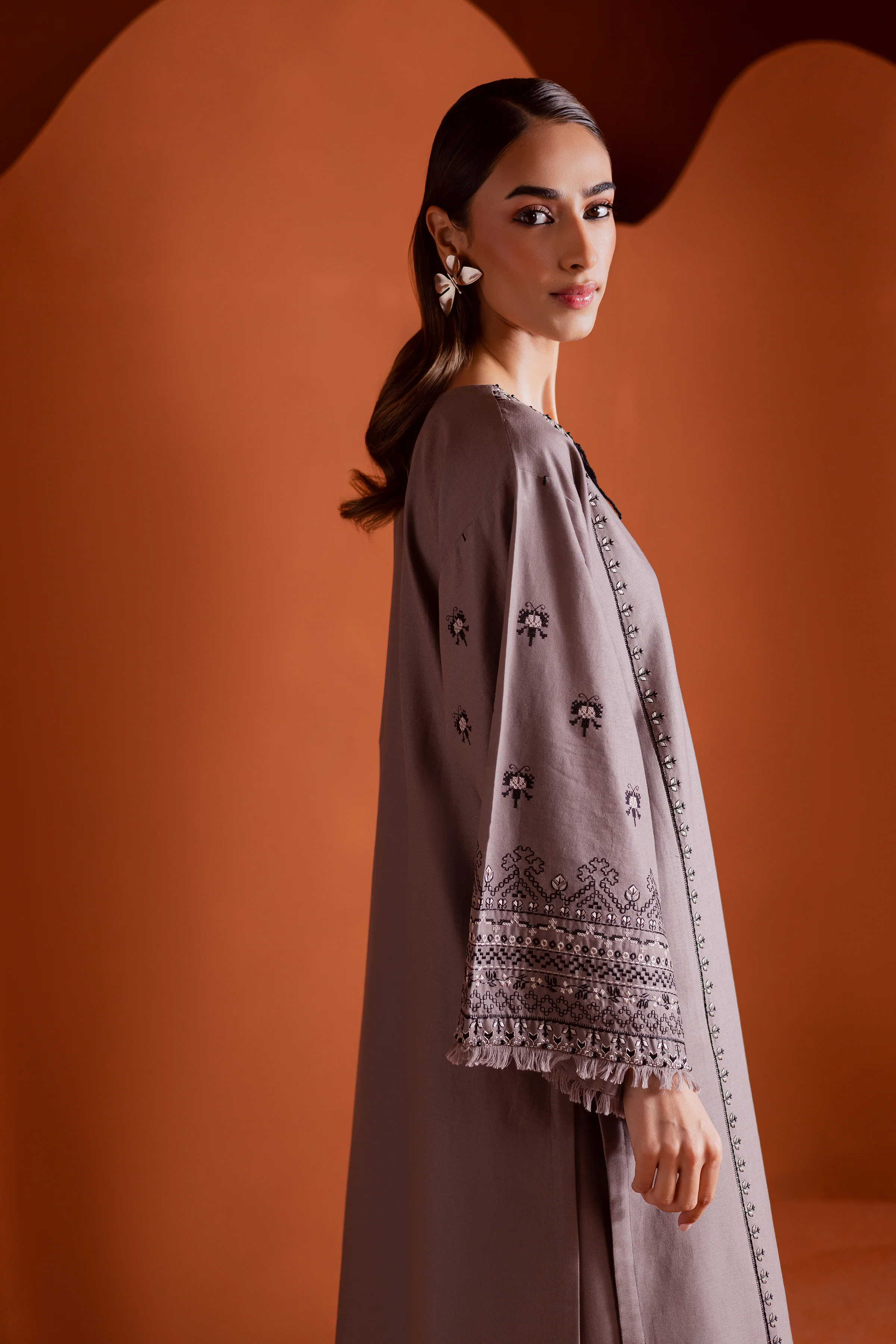 Cross Word 2Pc - Embroidered Khaddar Dress - Image 6