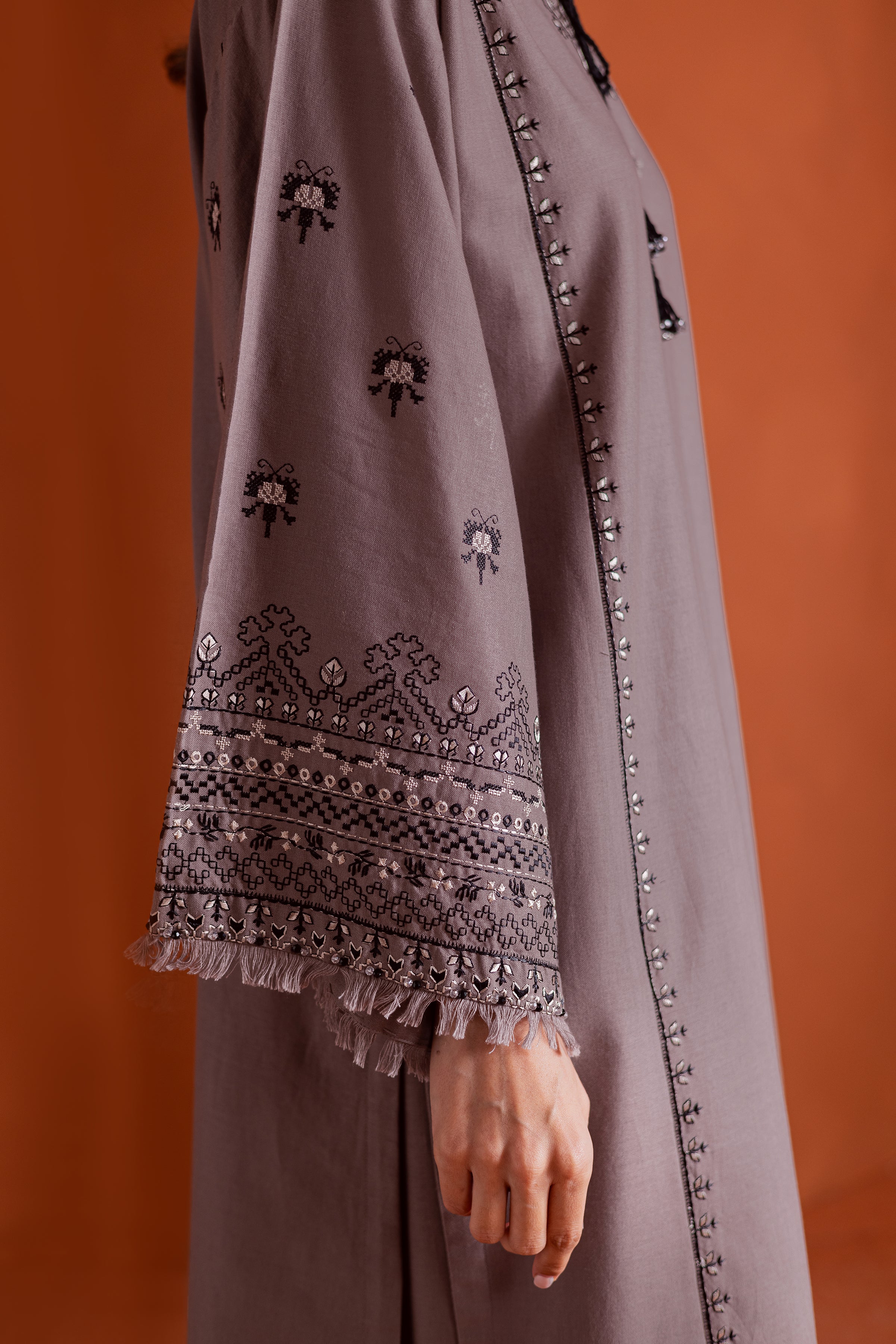 Cross Word 2Pc - Embroidered Khaddar Dress - Image 7