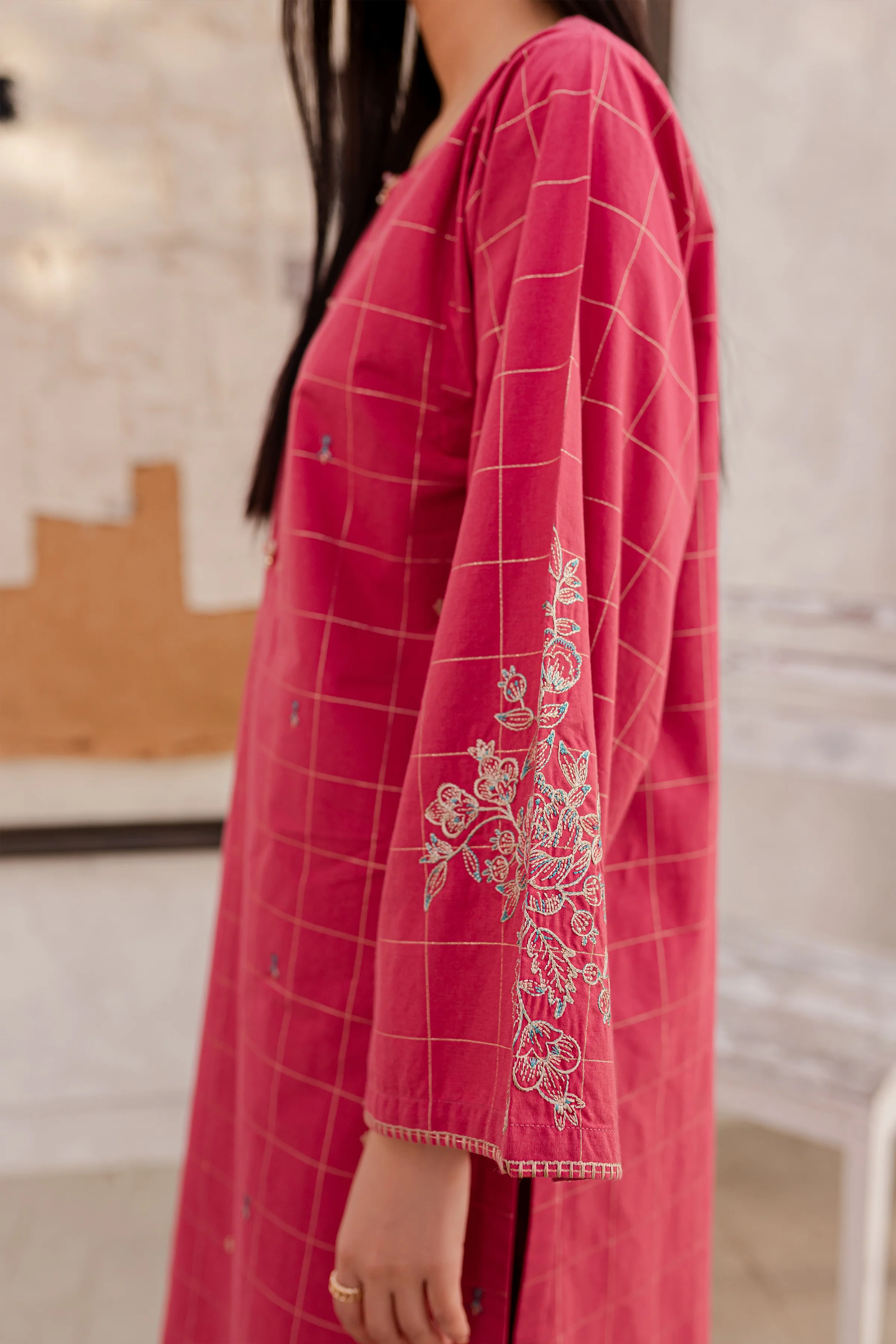 Curls 2Pc - Embroidered Jacquard Dress - Image 15
