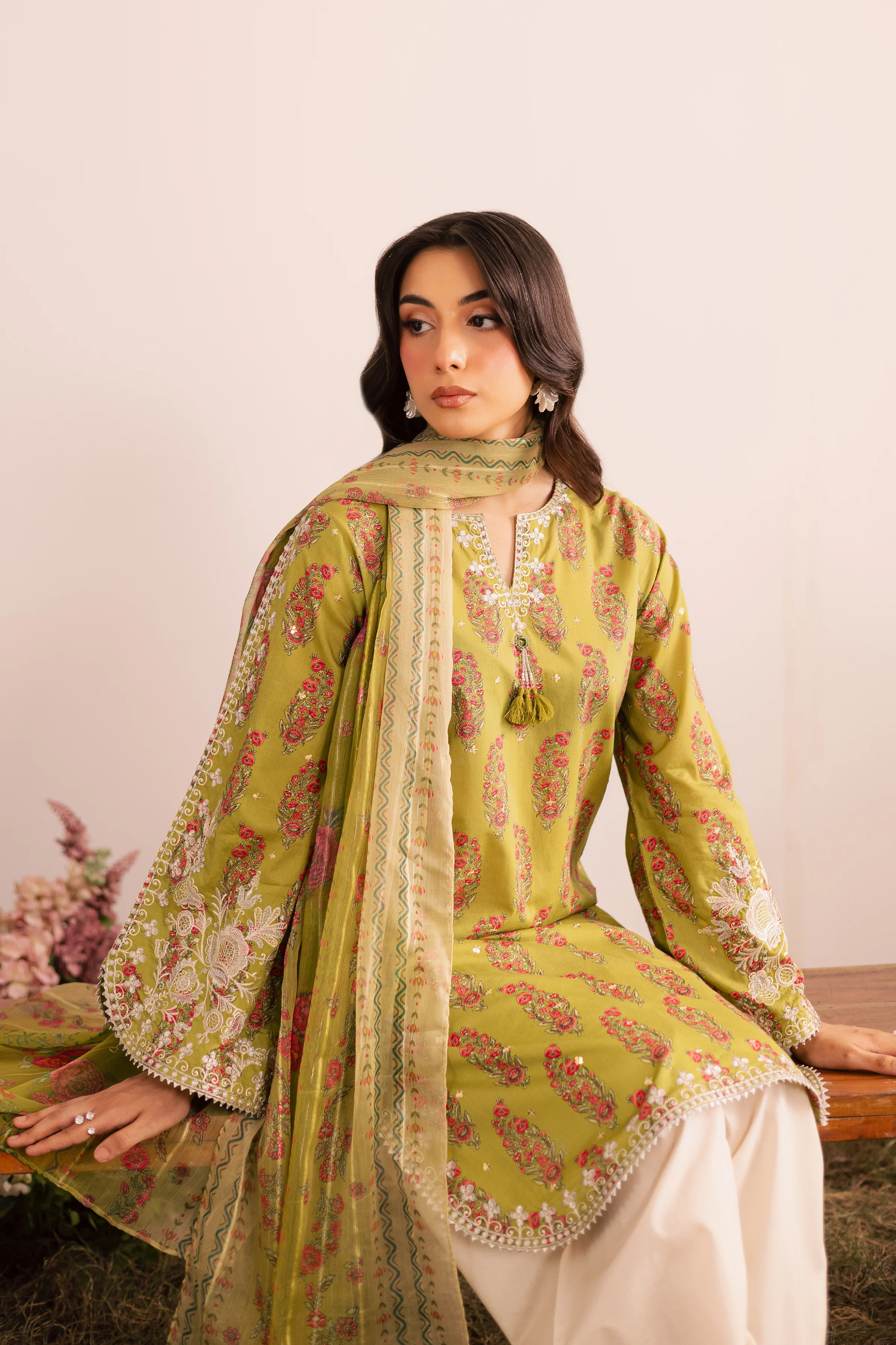 Curtz 3Pc - Printed Lawn Dress - Image 5