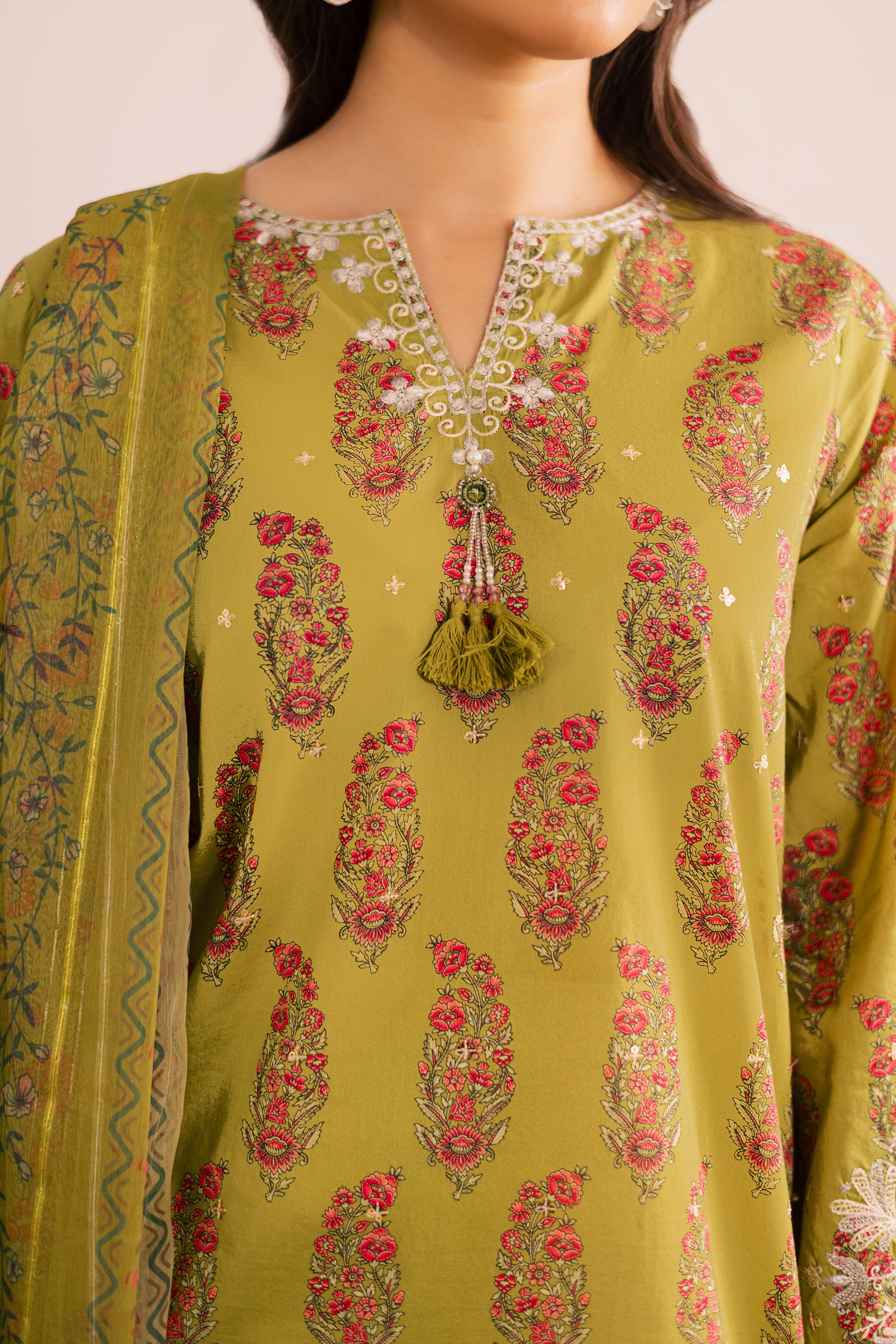 Curtz 3Pc - Printed Lawn Dress - Image 7