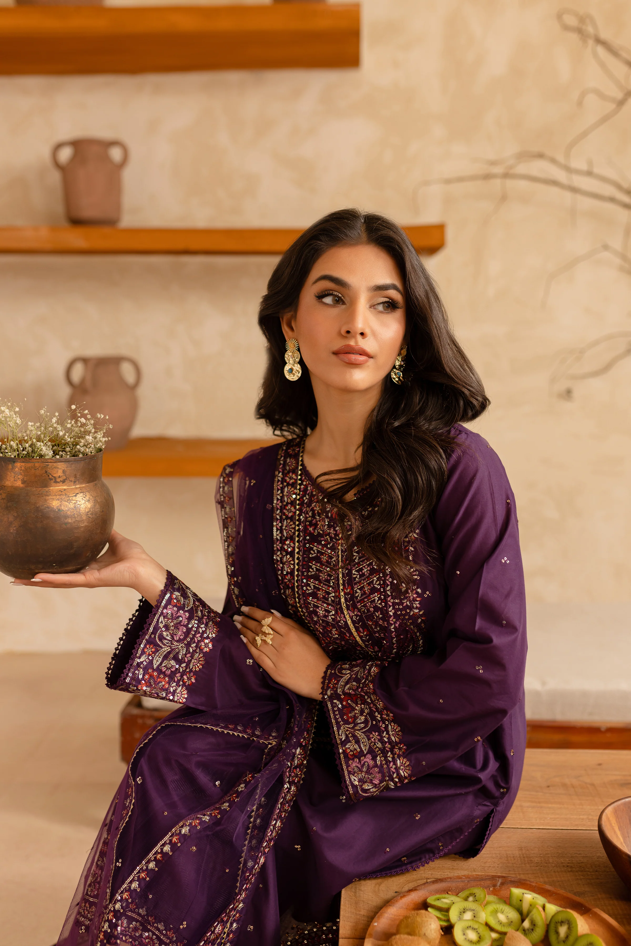 Cyelin 3Pc - Embroidered Lawn Dress - Image 3