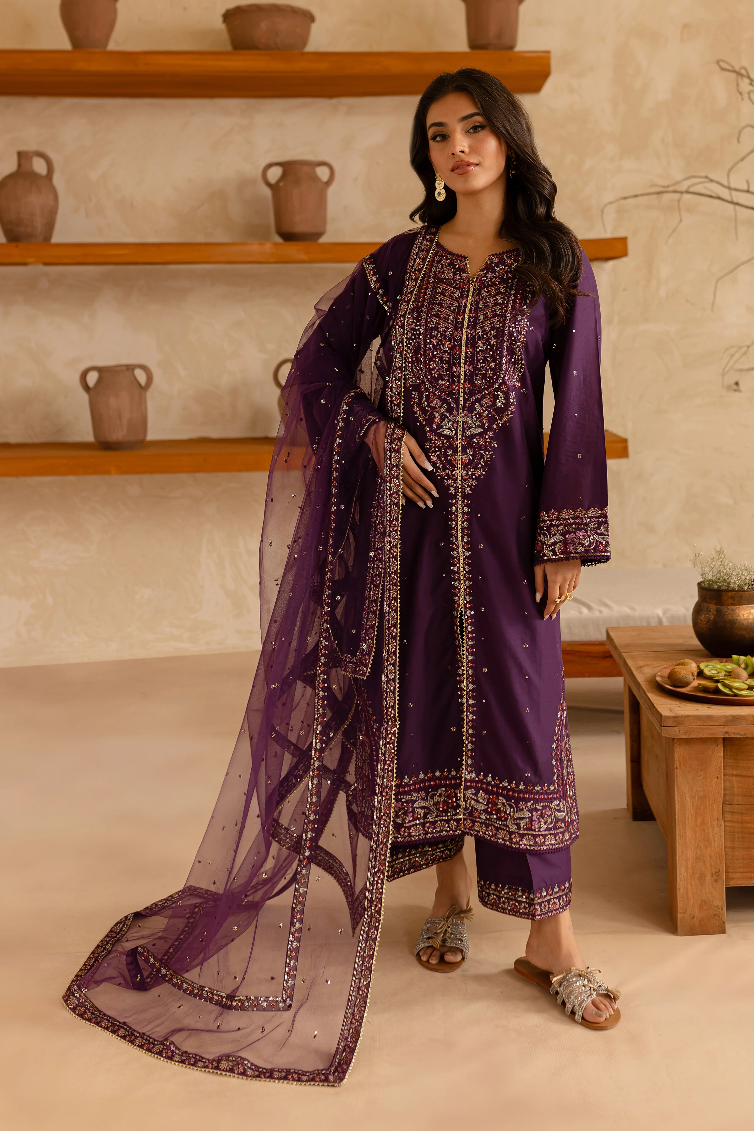 Cyelin 3Pc - Embroidered Lawn Dress - Image 4