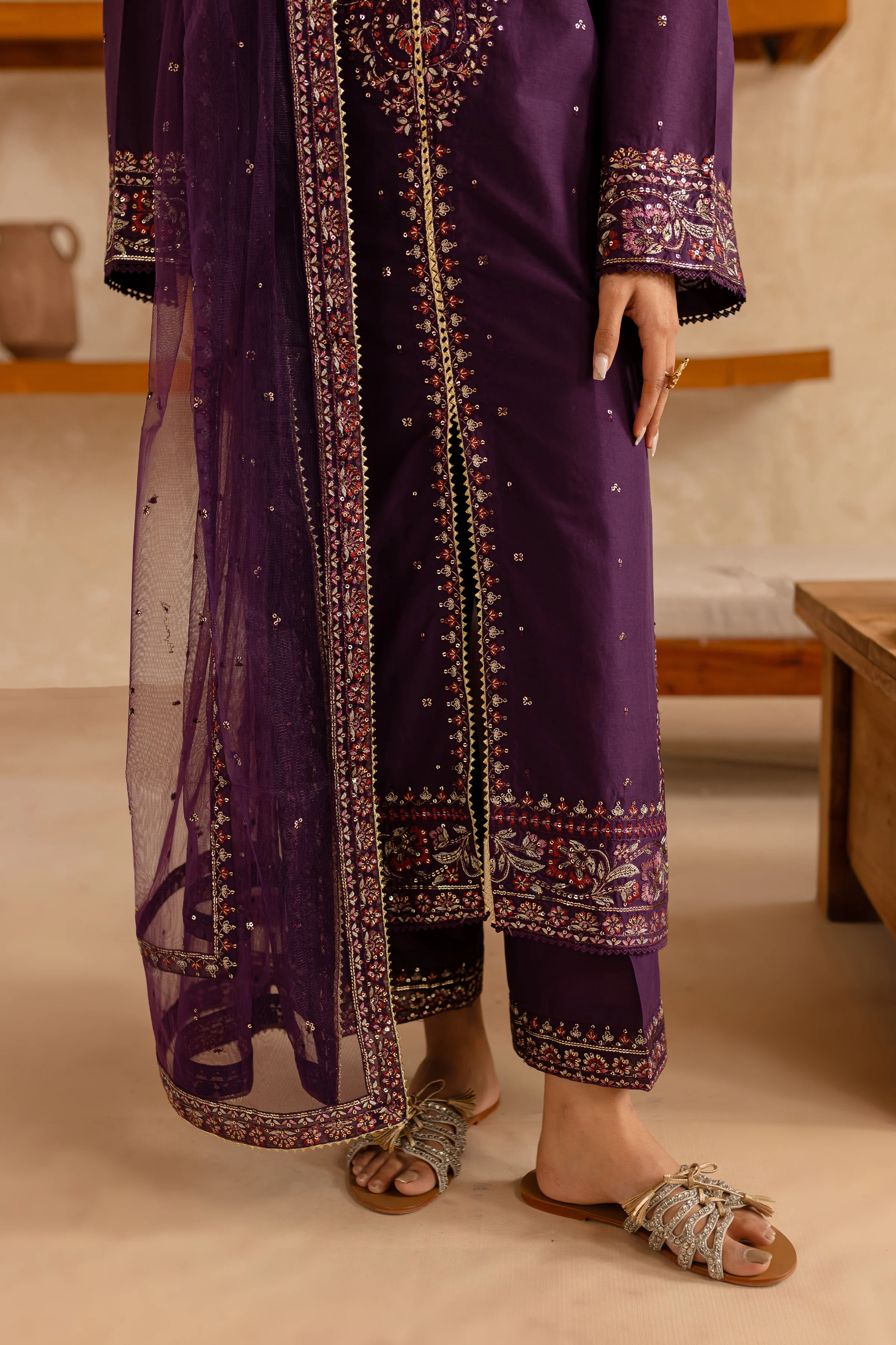 Cyelin 3Pc - Embroidered Lawn Dress - Image 7