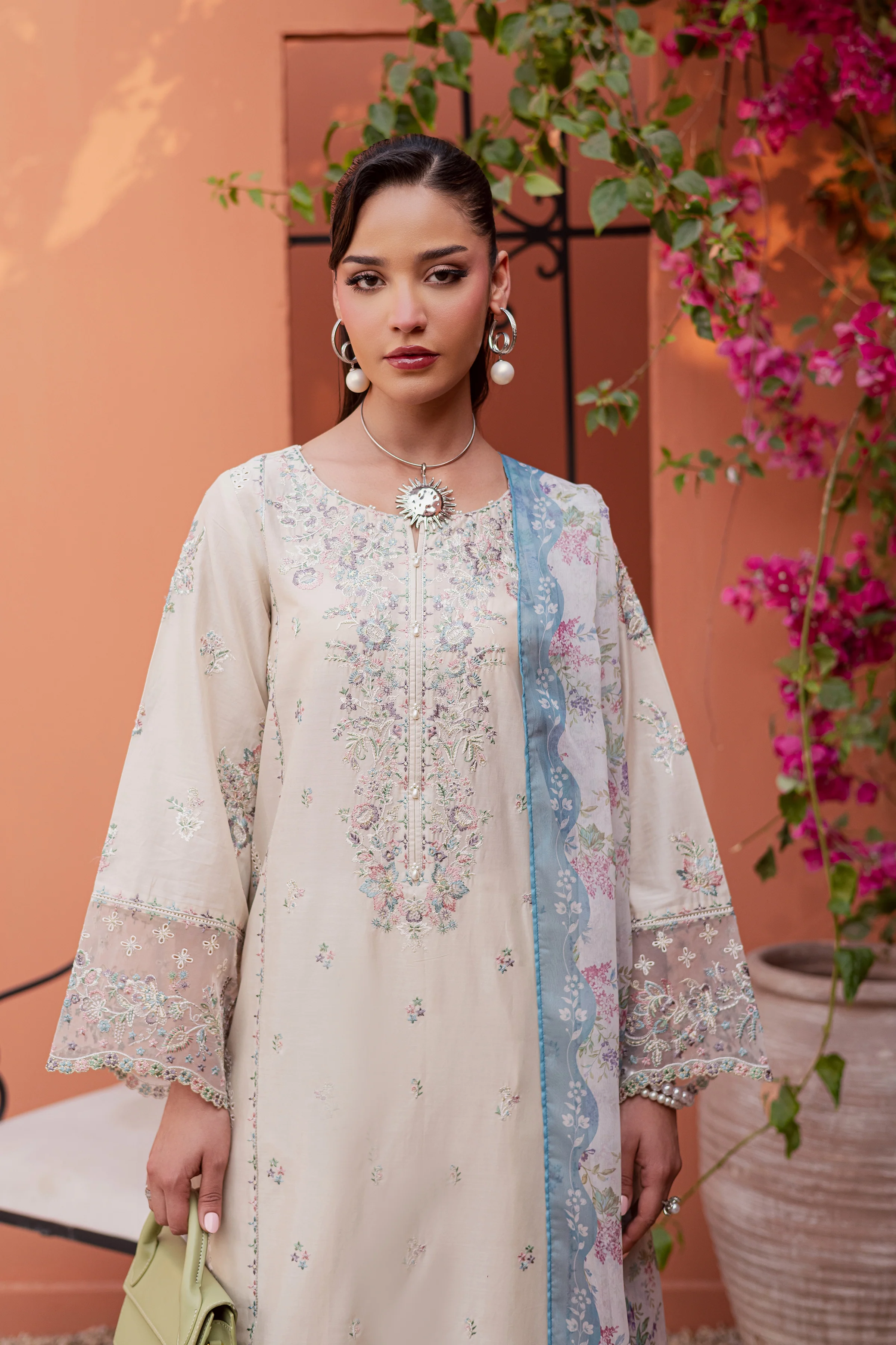 Cyntia 3Pc - Festive Embroidered Lawn - Image 2