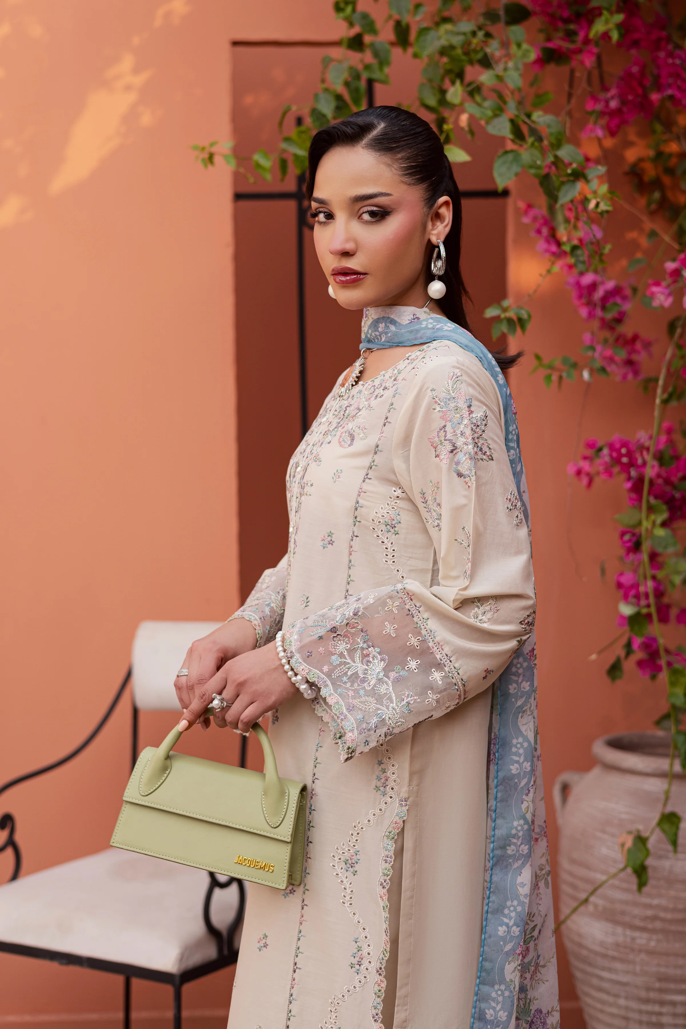 Cyntia 3Pc - Festive Embroidered Lawn - Image 9