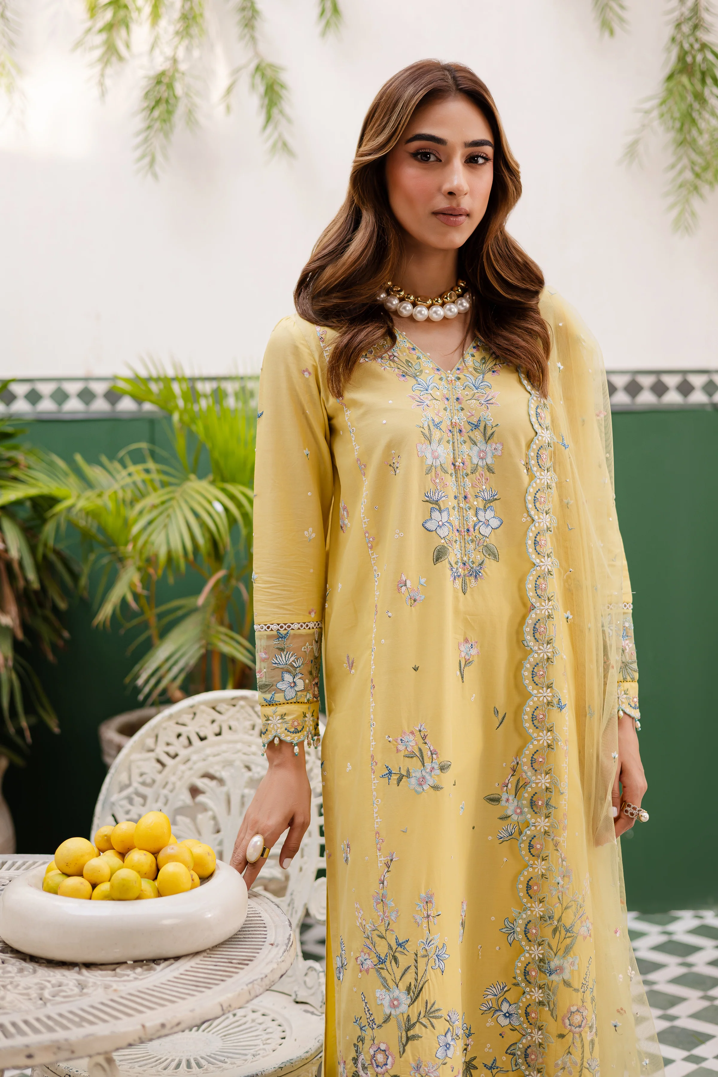 Daffodil 3Pc - Embroidered Lawn Dress - Image 3