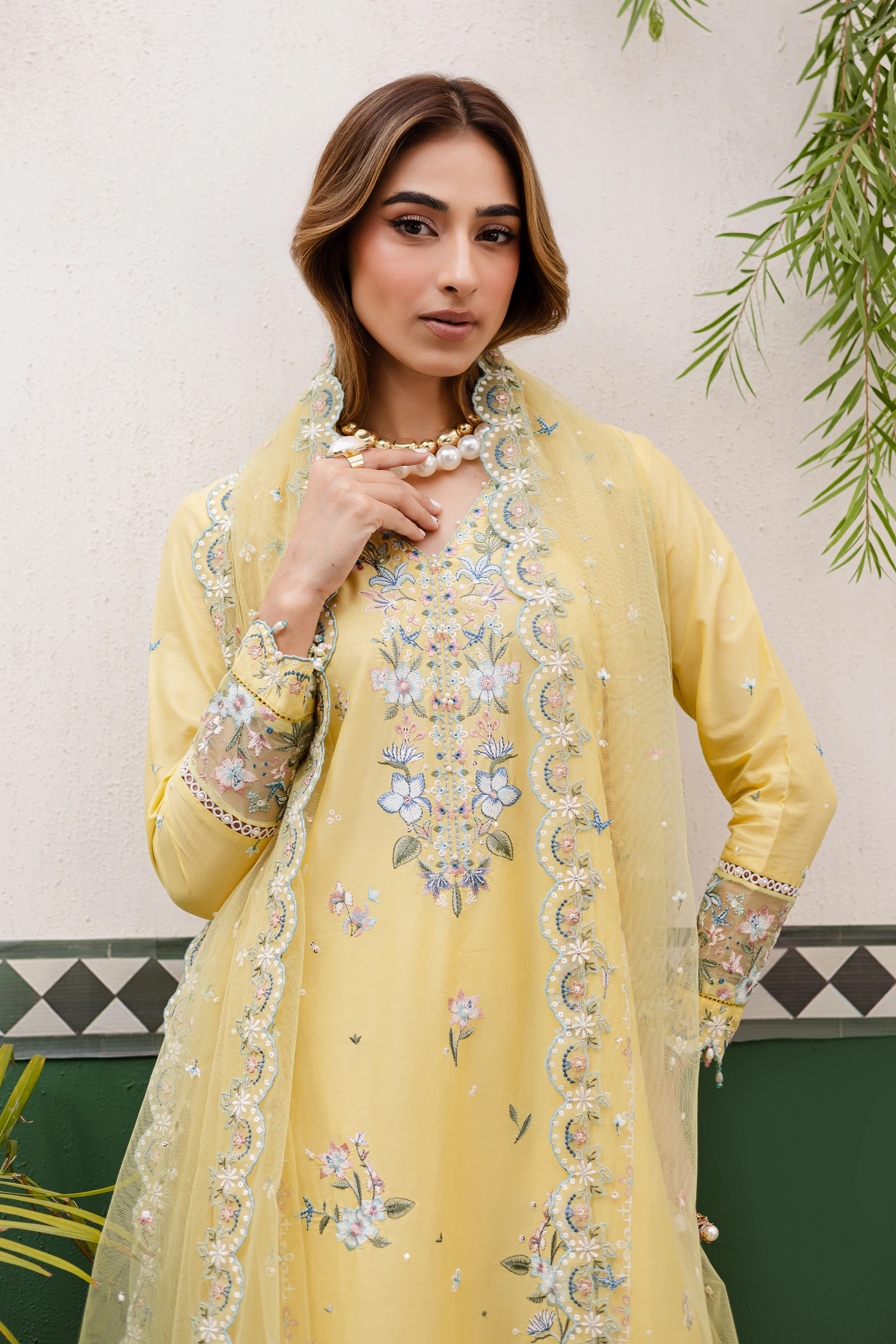 Daffodil 3Pc - Embroidered Lawn Dress - Image 6