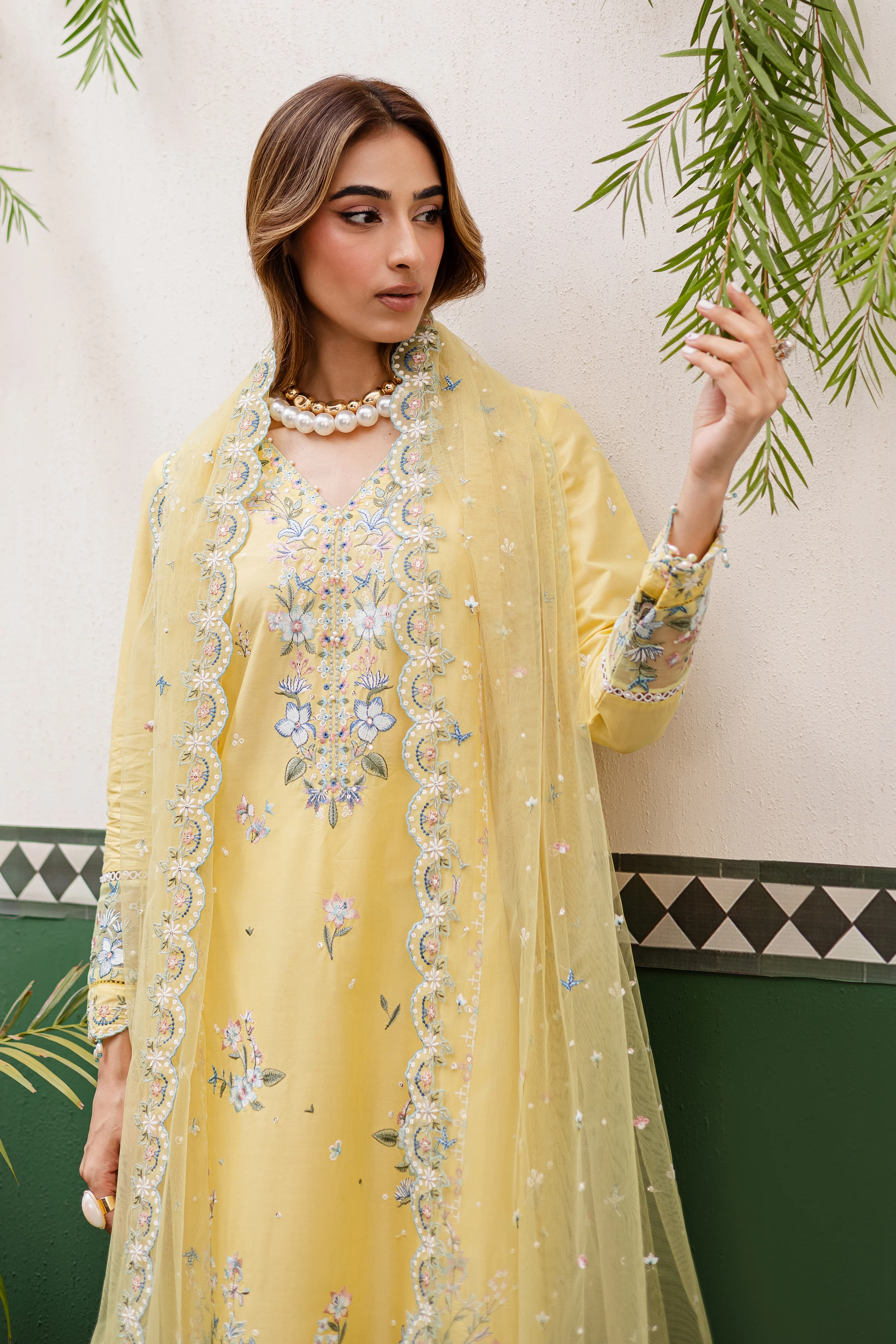 Daffodil 3Pc - Embroidered Lawn Dress - Image 7