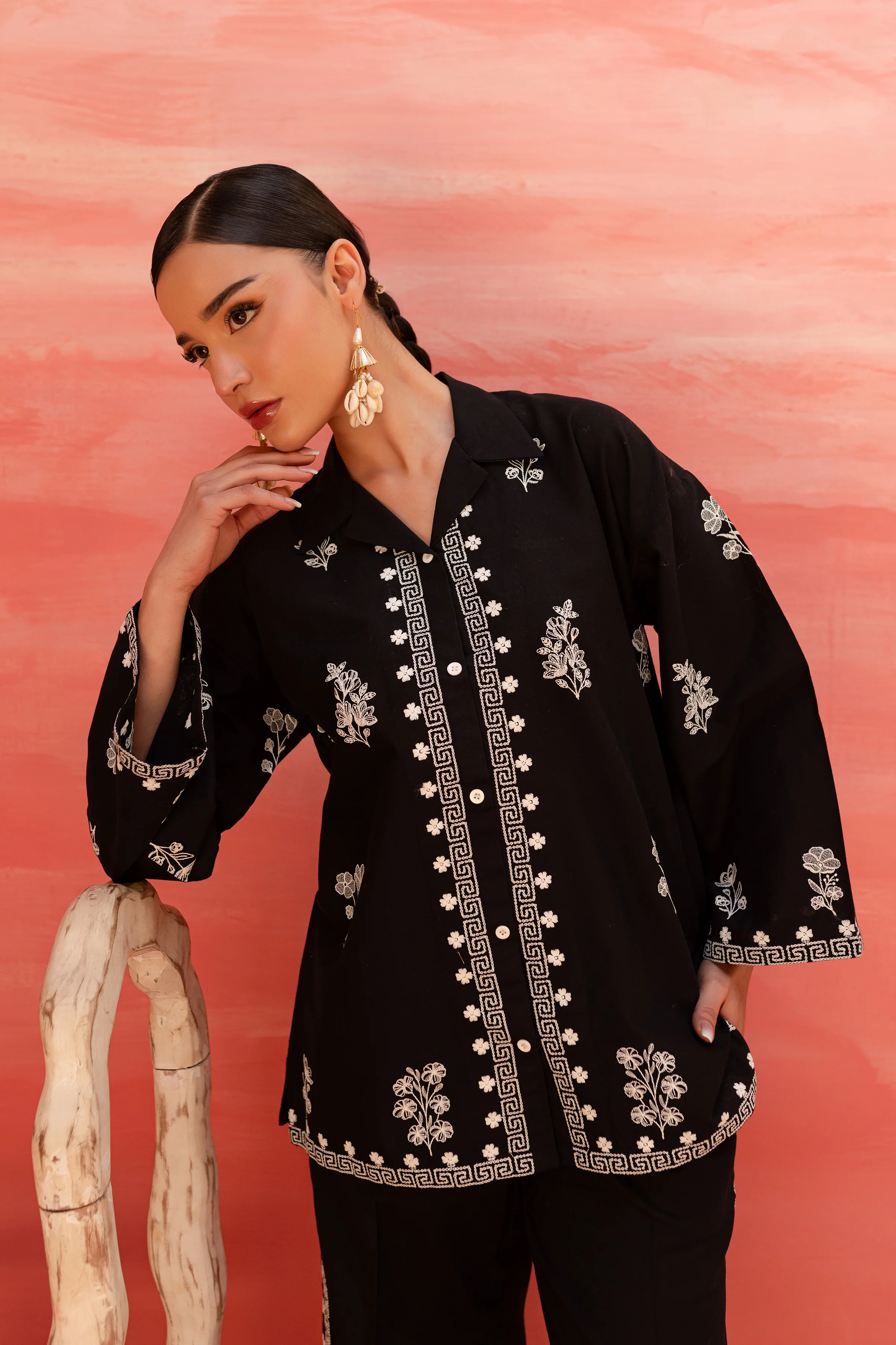 Dandelion 2pc - Embroidered Khaddar Dress - Image 2