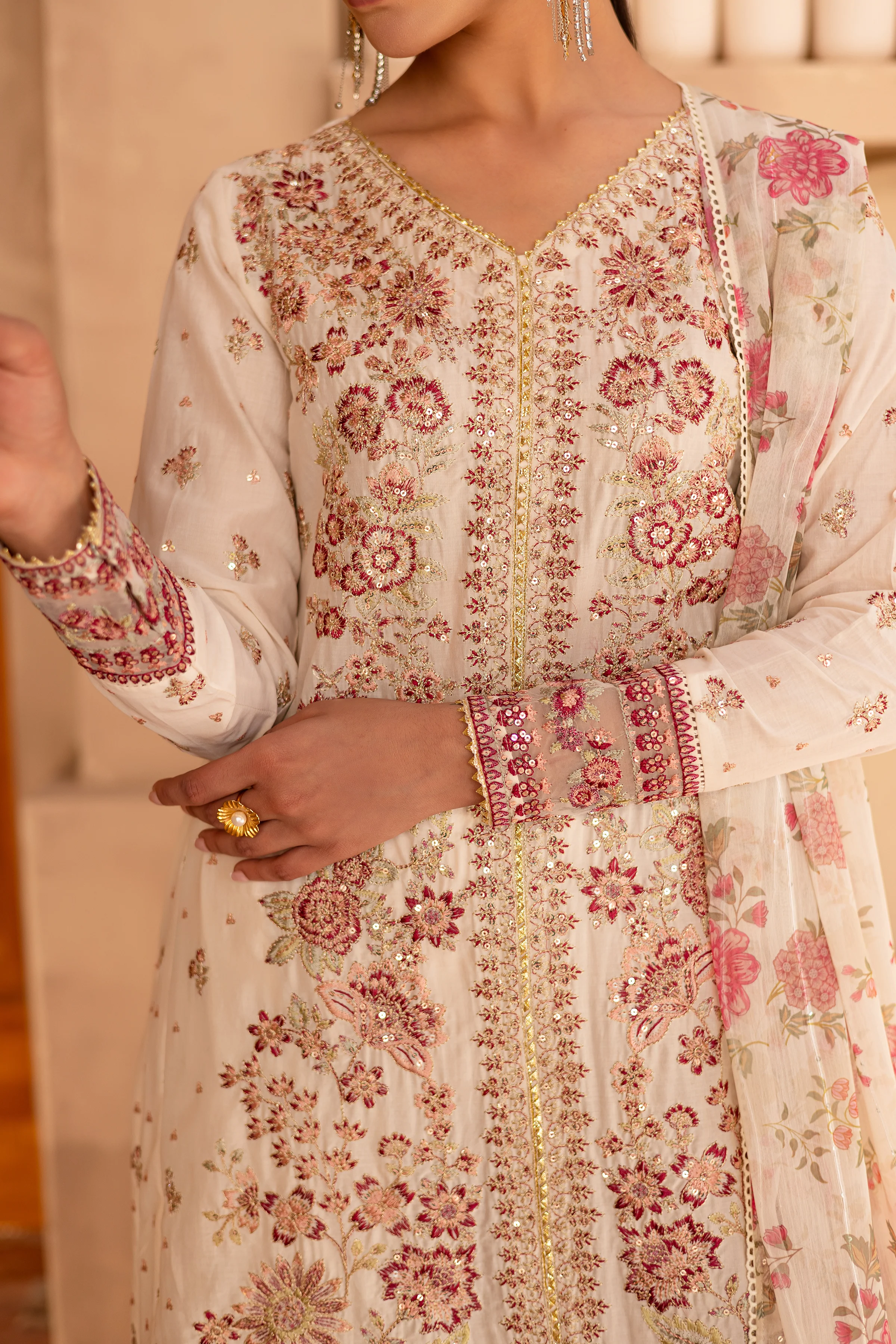 Dandelion 3Pc - Embroidered Luxe Pret - Image 8