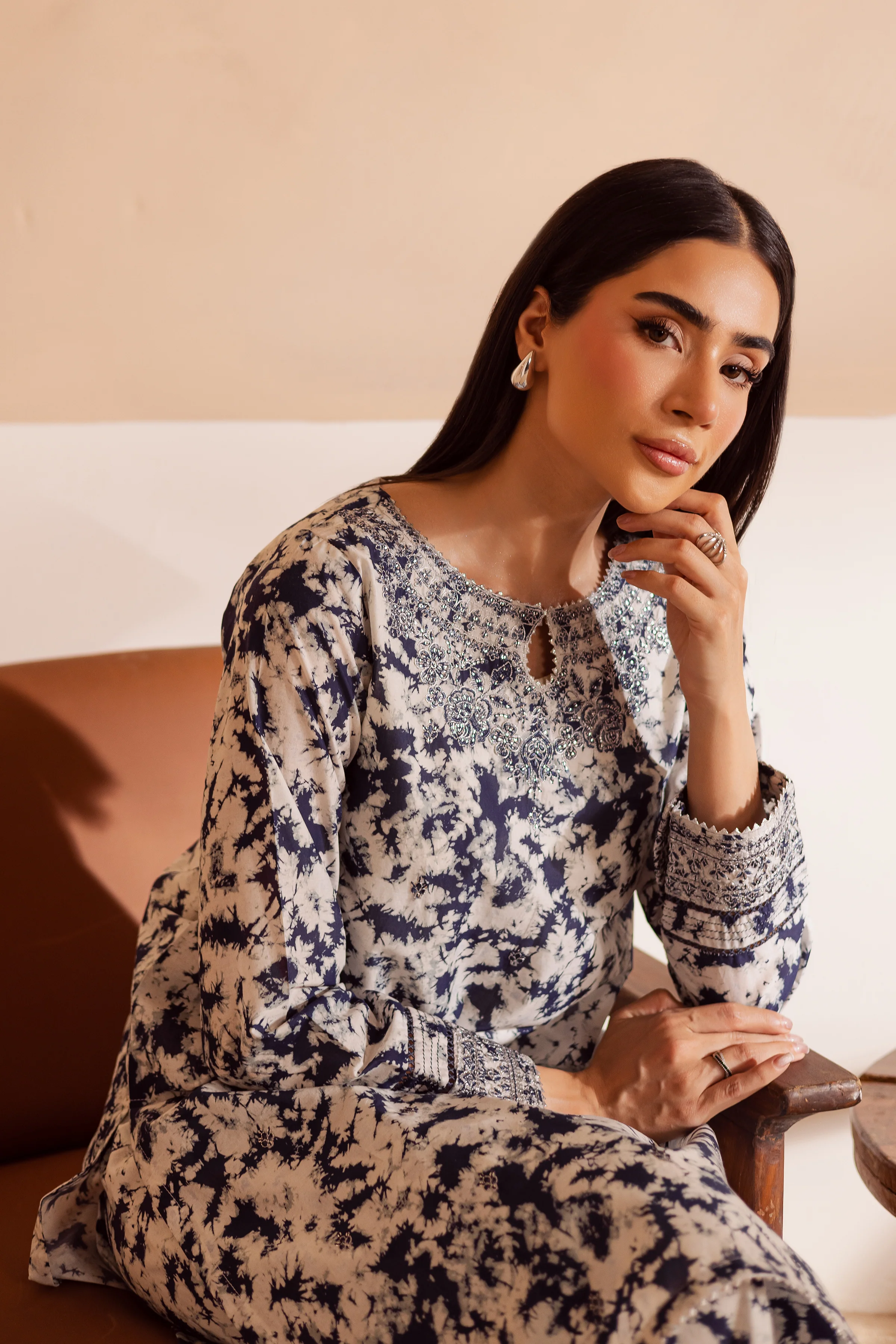 Dark Bloom 2Pc - Printed Lawn Dress - Image 6