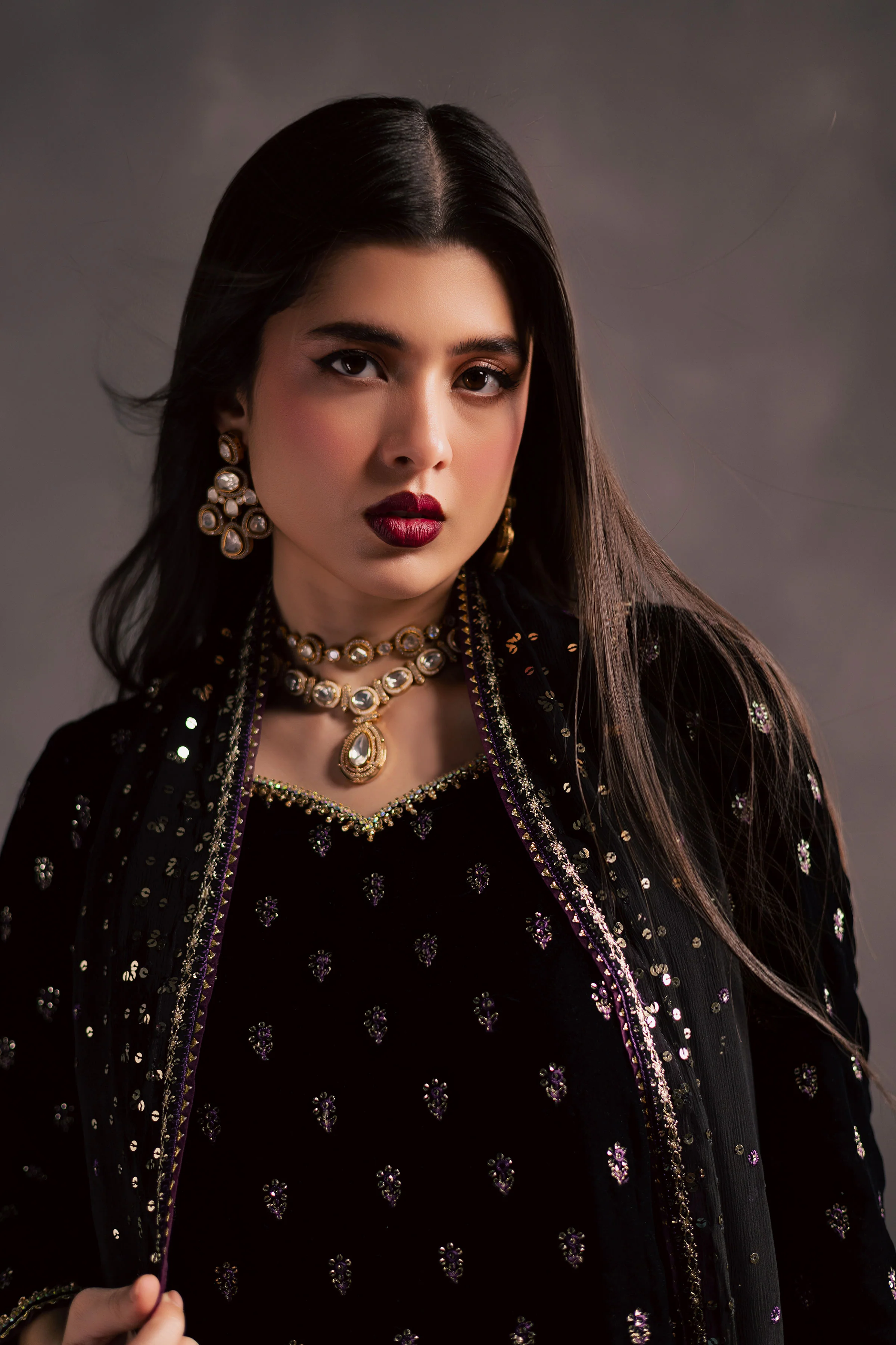 Dark Haze 3Pc - Velvet Luxe Pret - Image 6