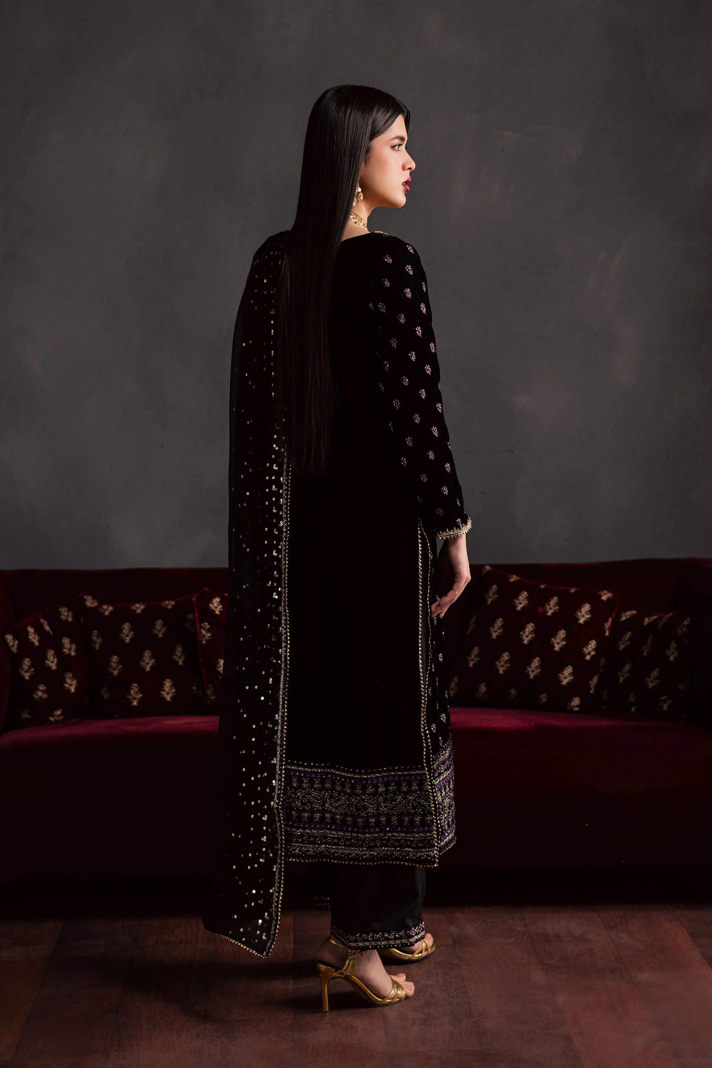 Dark Haze 3Pc - Velvet Luxe Pret - Image 7